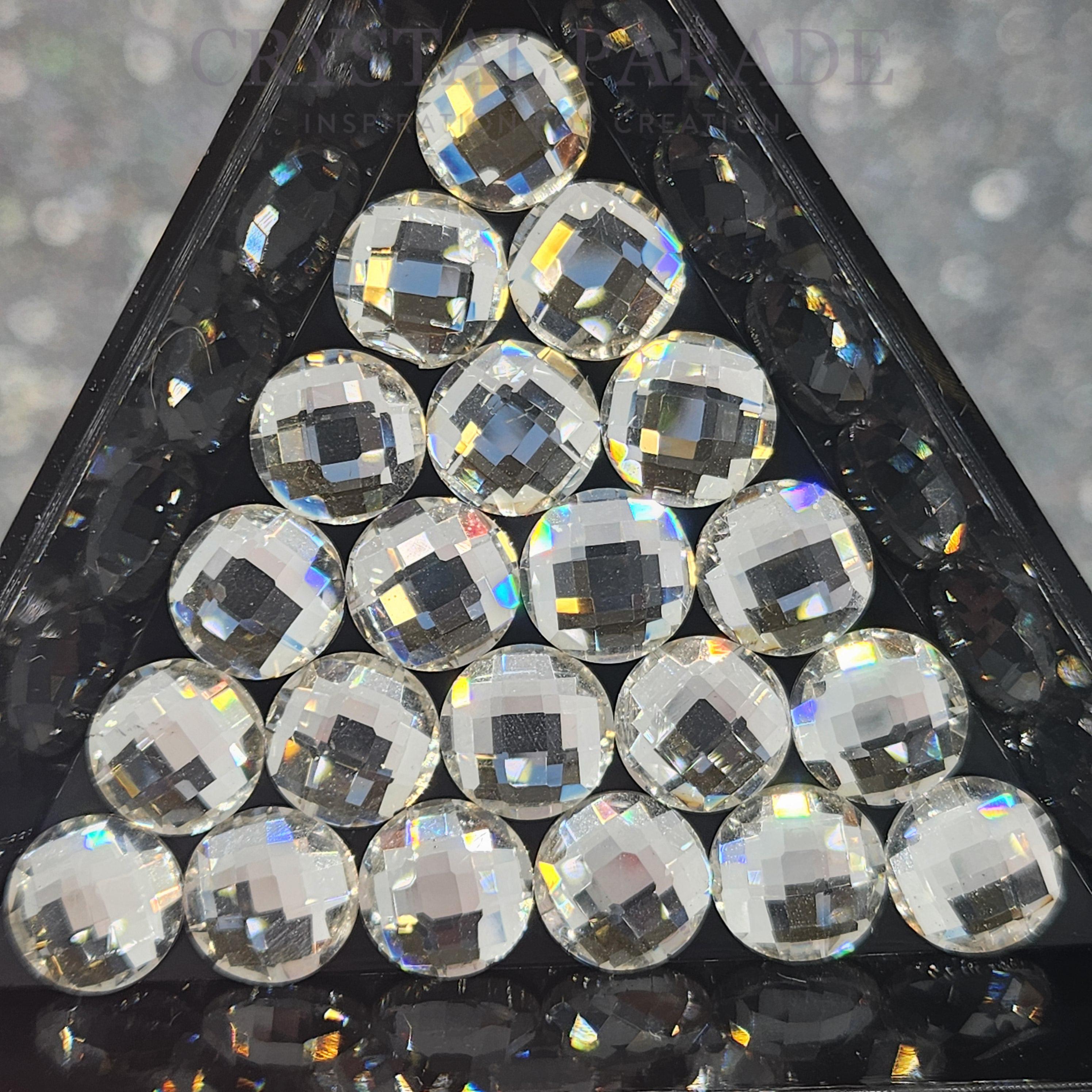 Zodiac Crystal Chessboard 8mm Pack of 20 - Clear