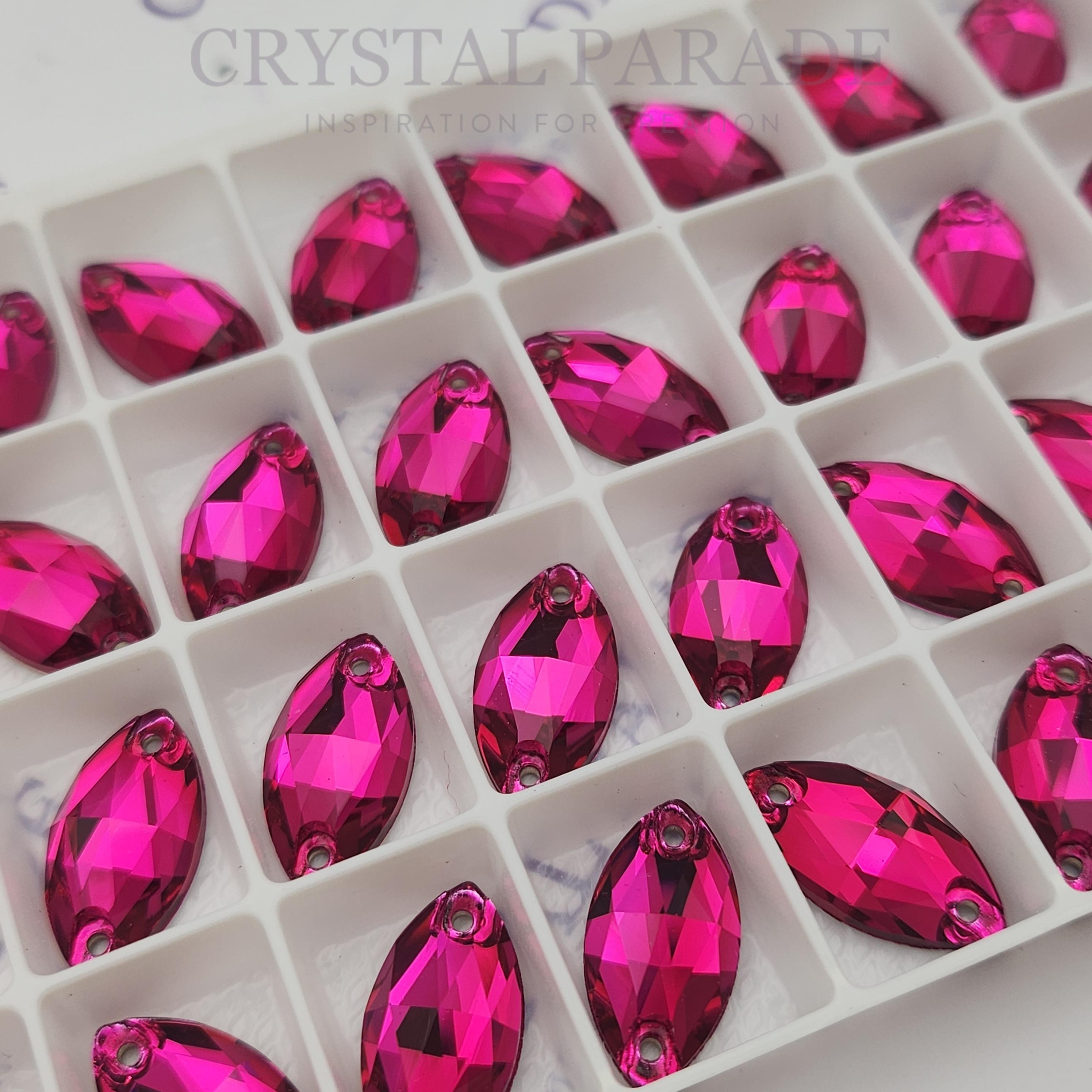 Zodiac Crystal Navette Sew on Stone - Ruby