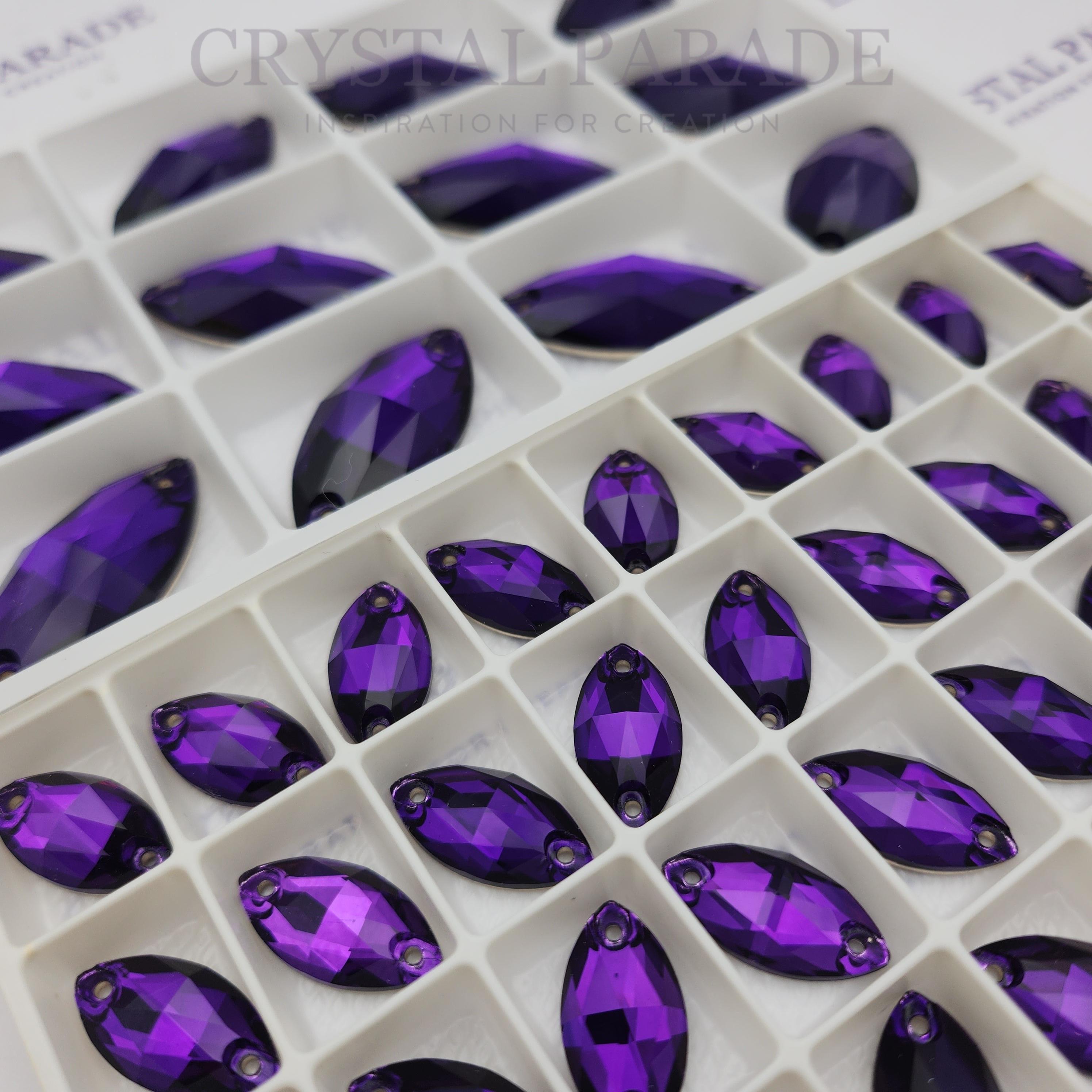 Zodiac Crystal Navettes Sew on Stone - Pure Purple