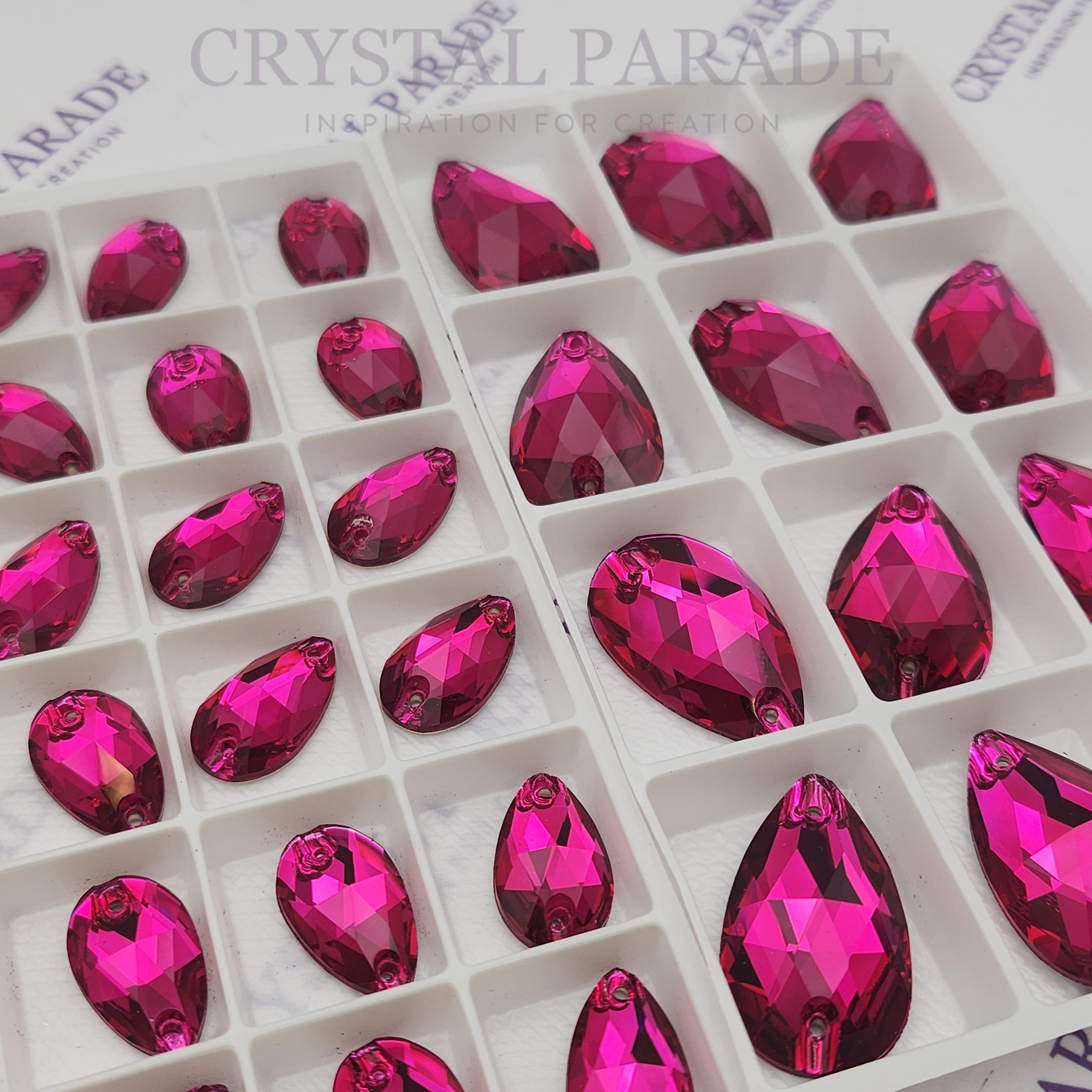 Zodiac Crystal Peardrop Sew on Stone - Ruby