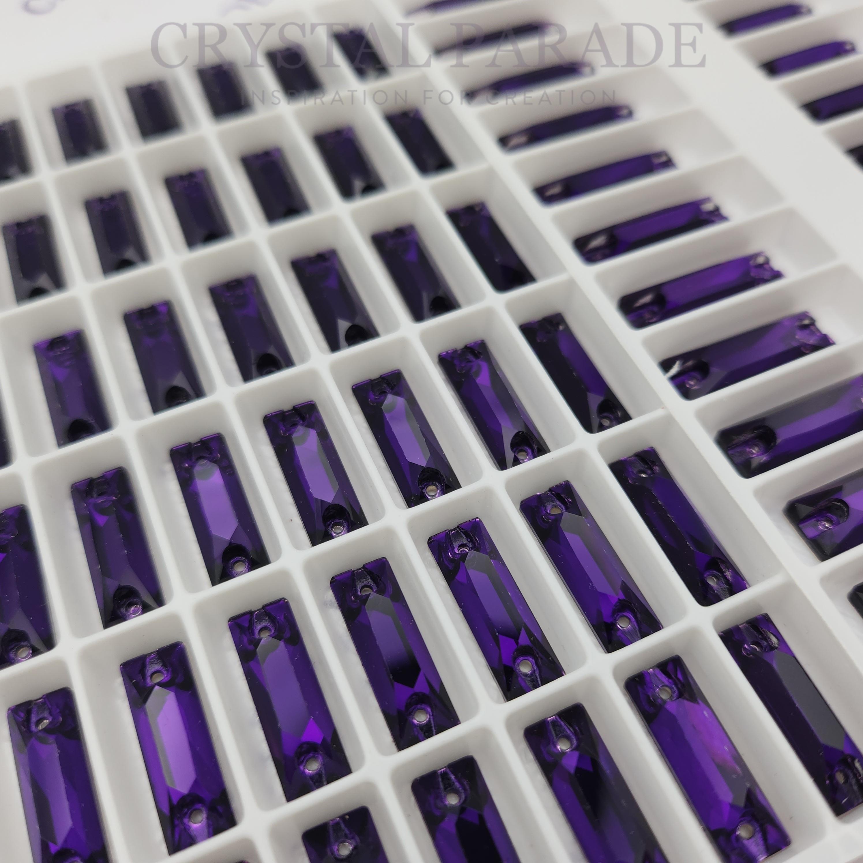 Zodiac Crystal Slim Baguette Sew on Stone - Pure Purple