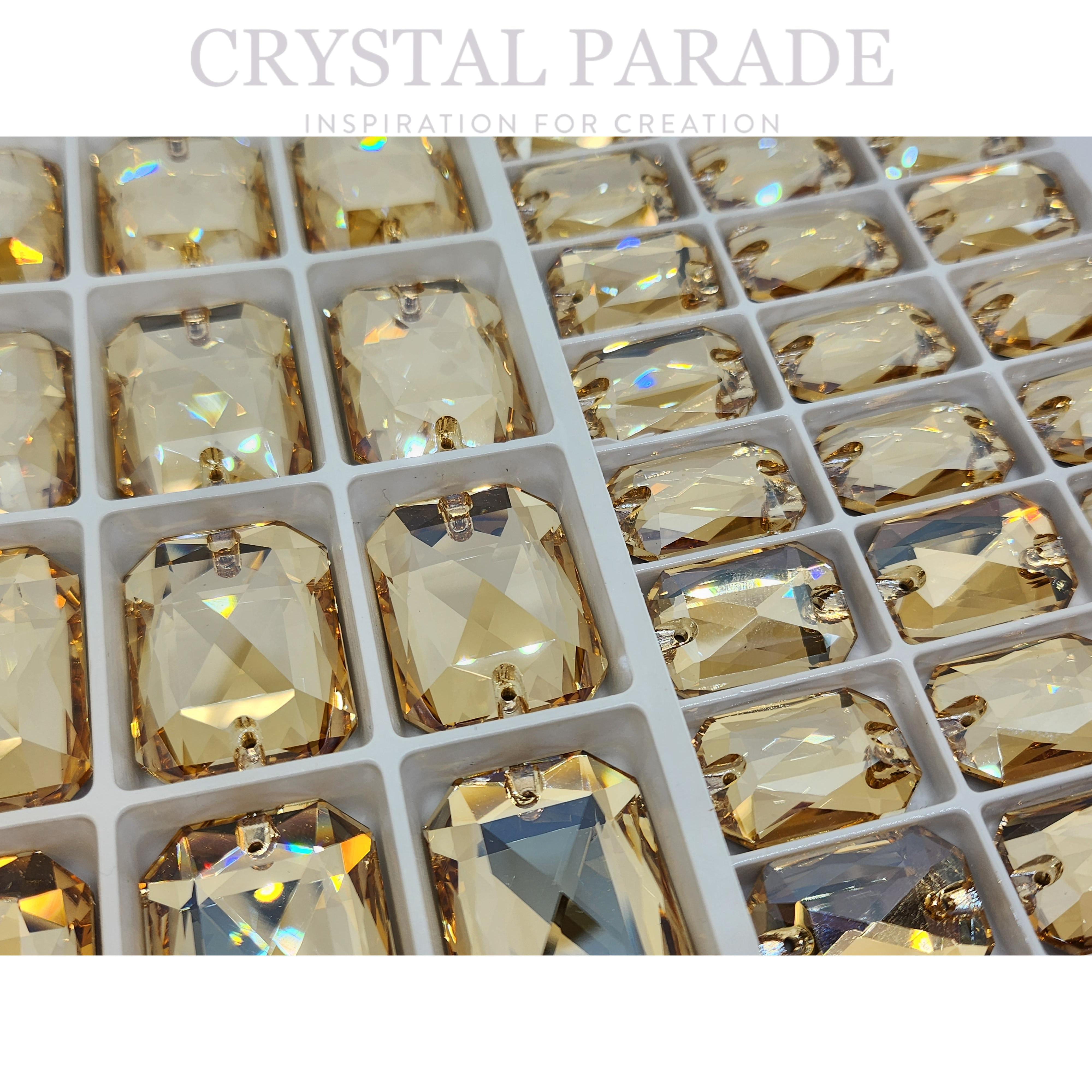 Zodiac Sew on Stone Emerald Cut - Golden Shadow