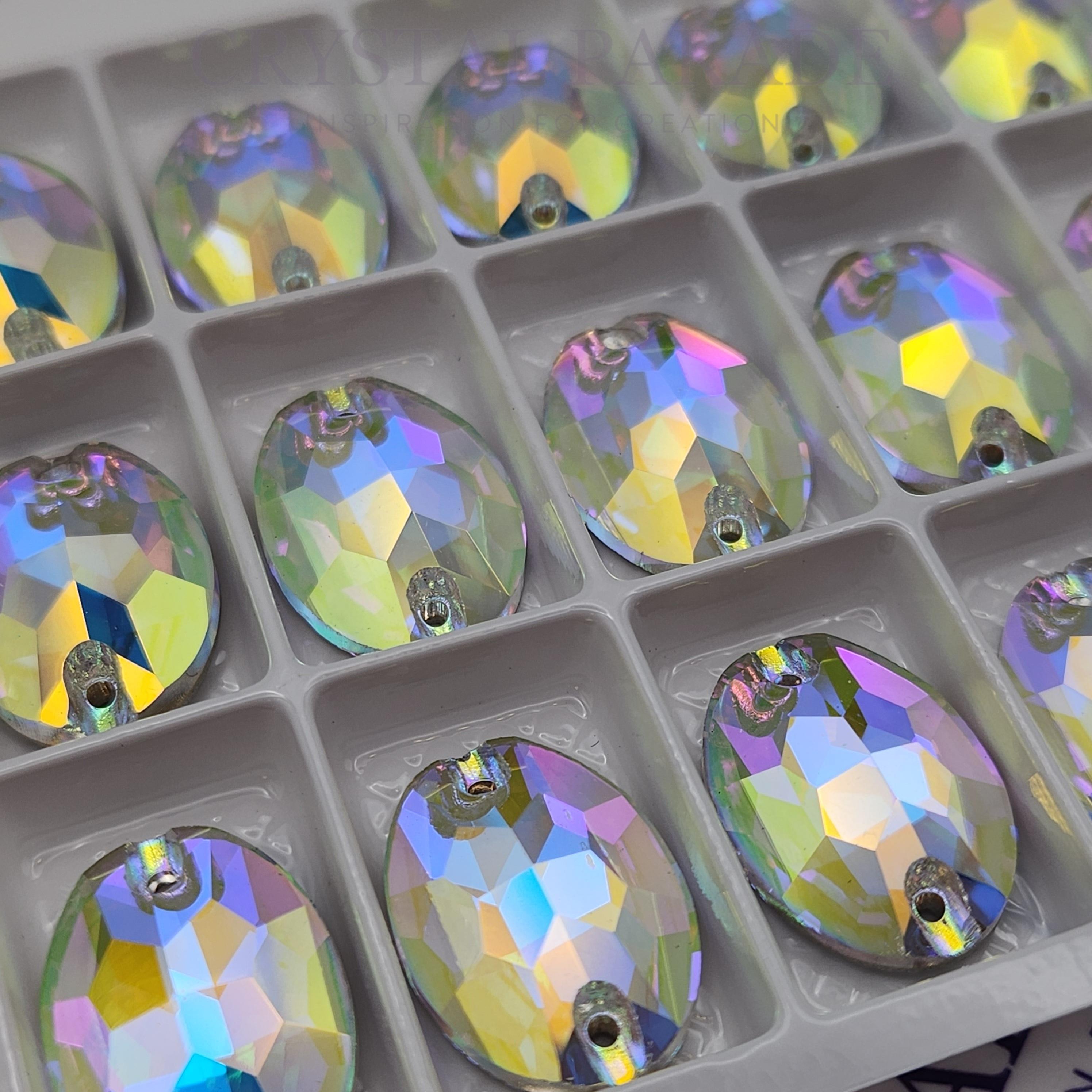 Zodiac Sew on Stone Oval - AB