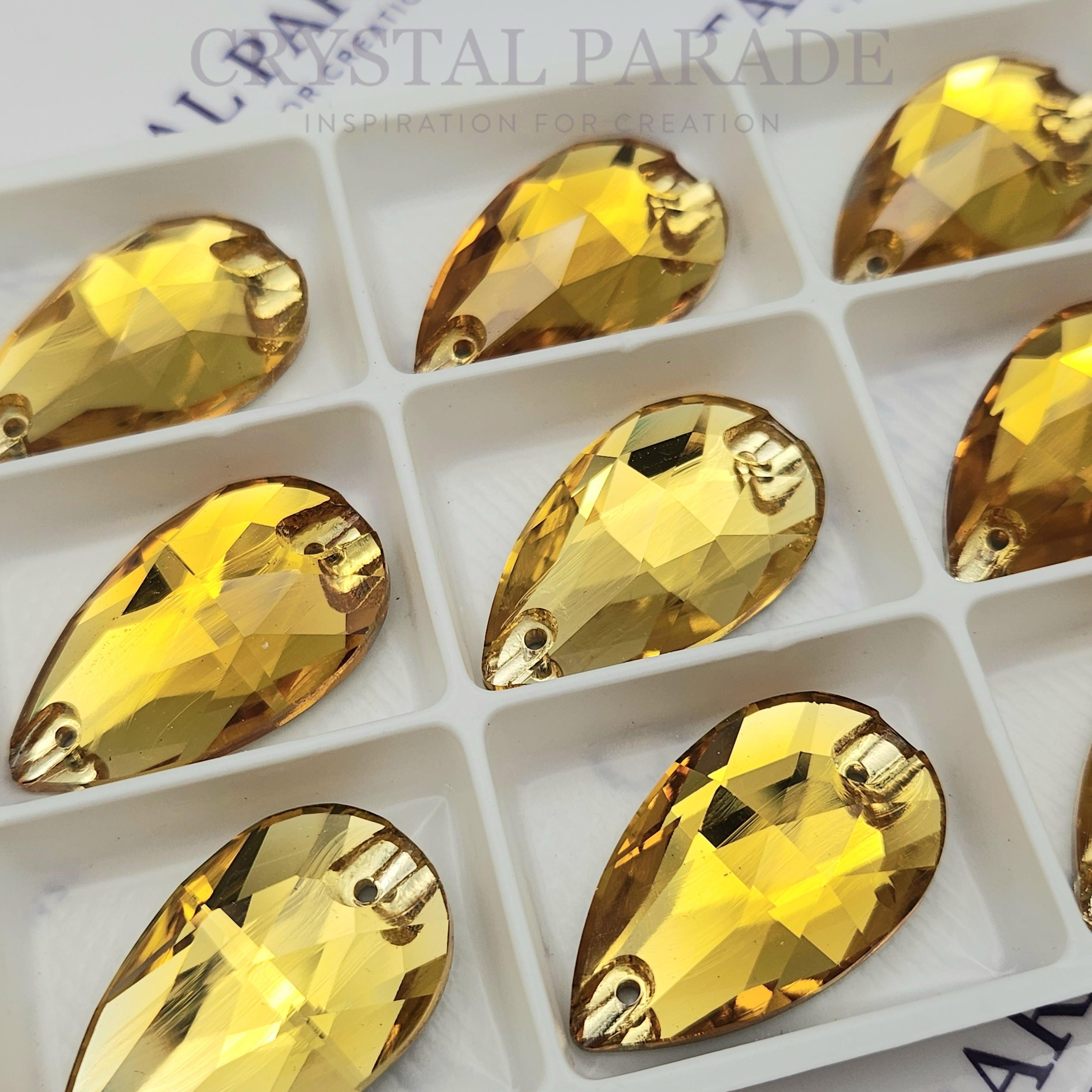 Zodiac Sew on Stone Peardrop - Light Topaz