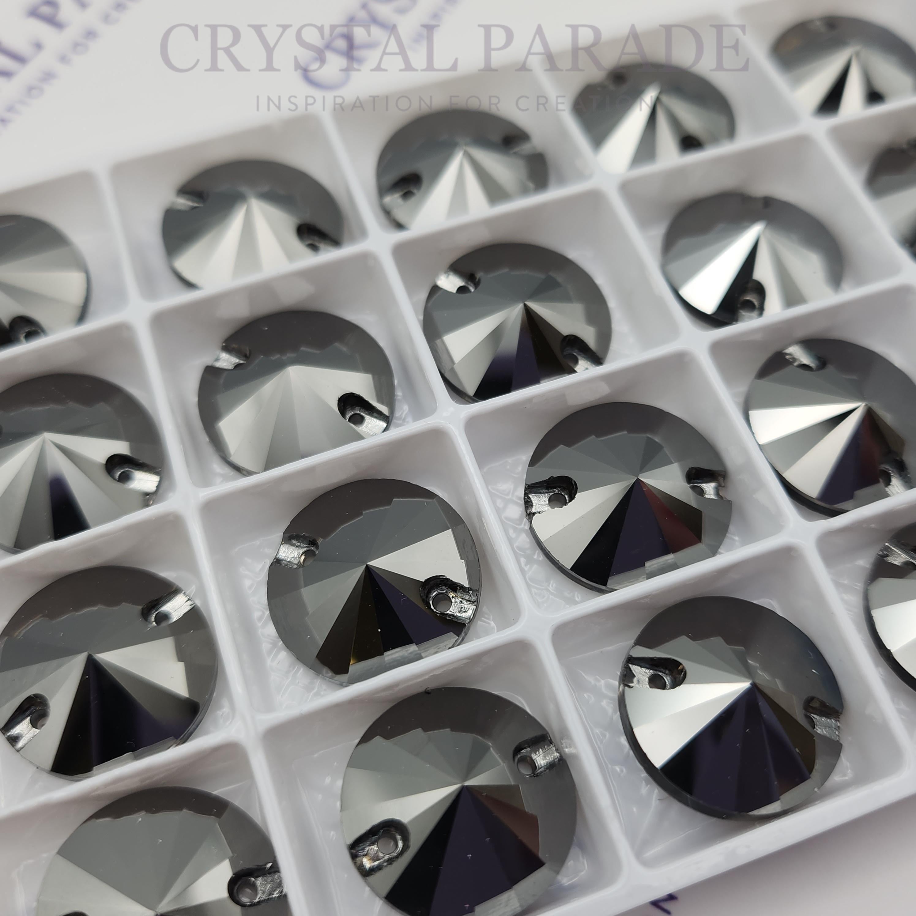 Zodiac Sew on Stone Rivoli - Jet Hematite