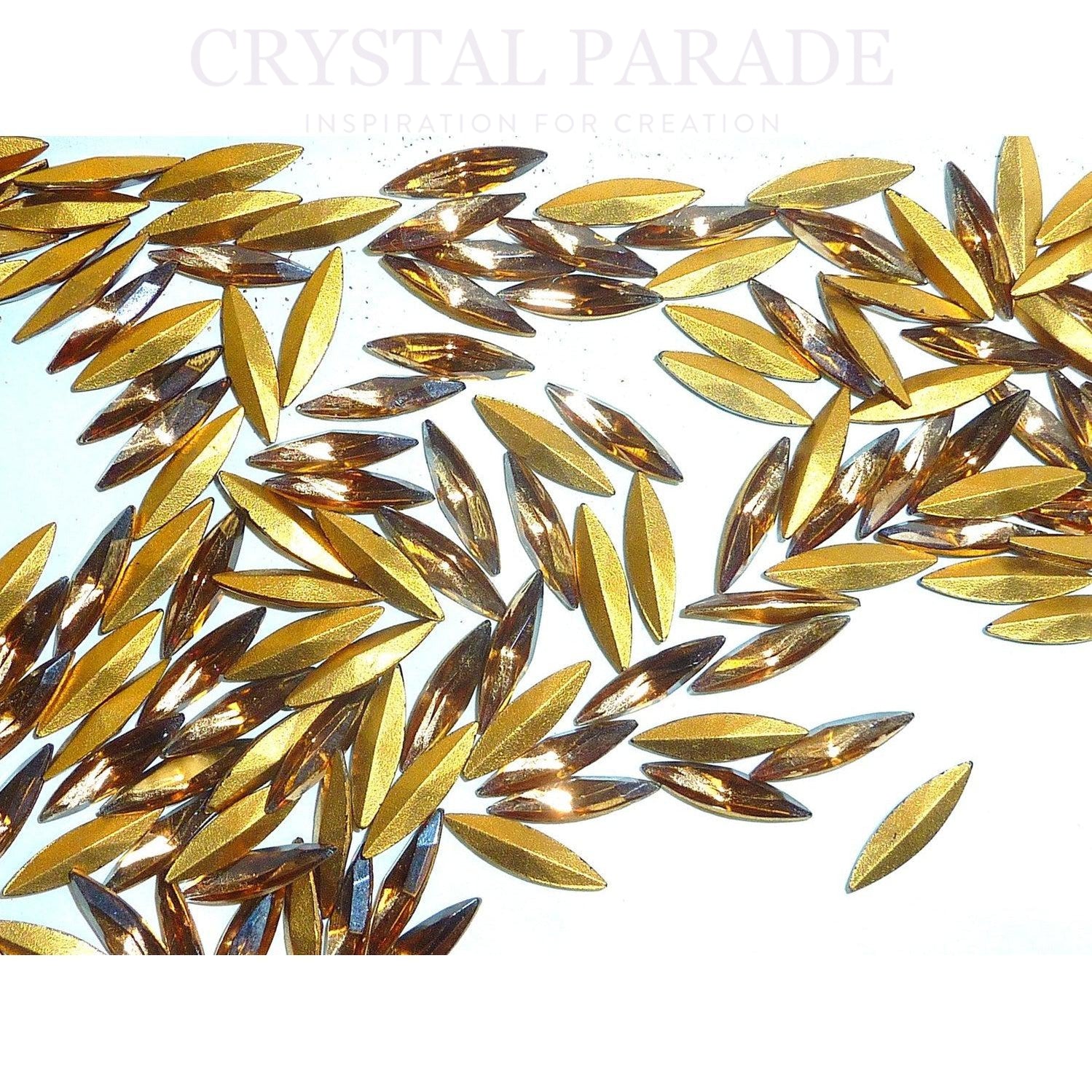 Swarovski 4200 Fancy Slim Navette 15x4mm - Pack of 12 Light Smoked Topaz