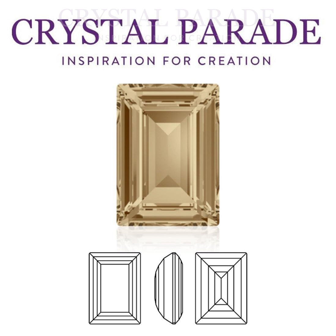 Swarovski 4527 Fancy Step 14 x 10mm Golden Shadow - 1 Piece