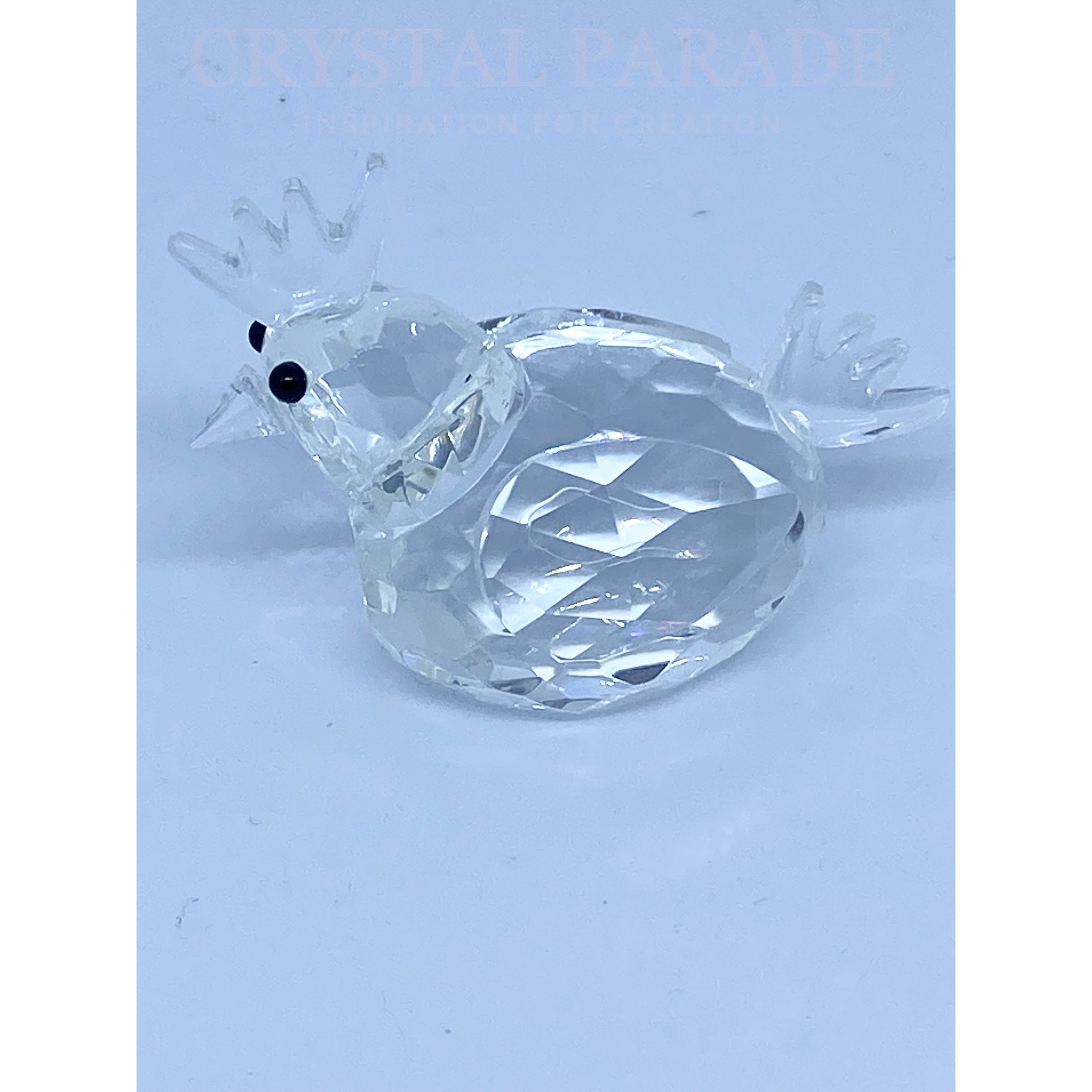 Crystal Glass Hen Figurine Ornament