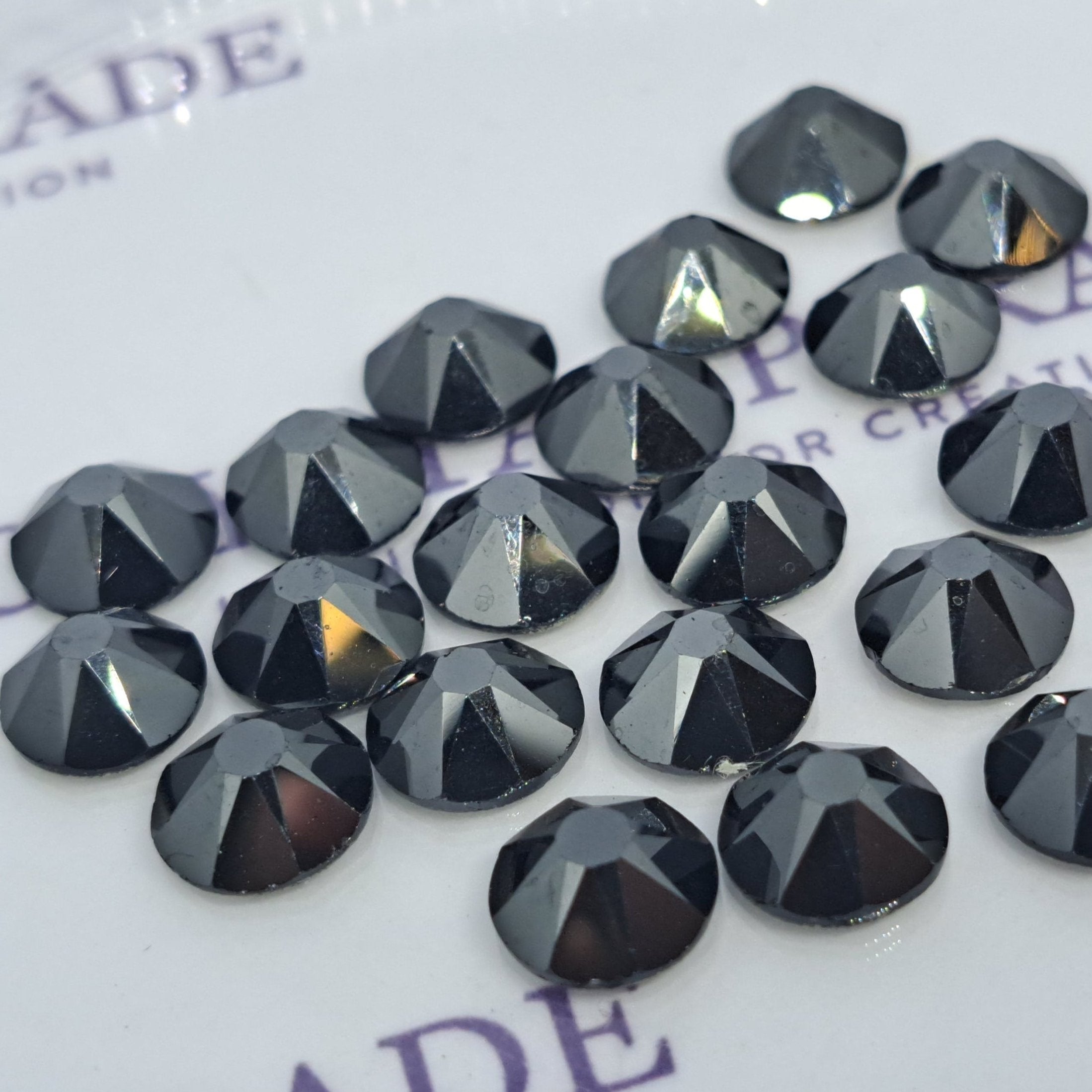 Zodiac Non Hotfix Crystals - Jet Hematite
