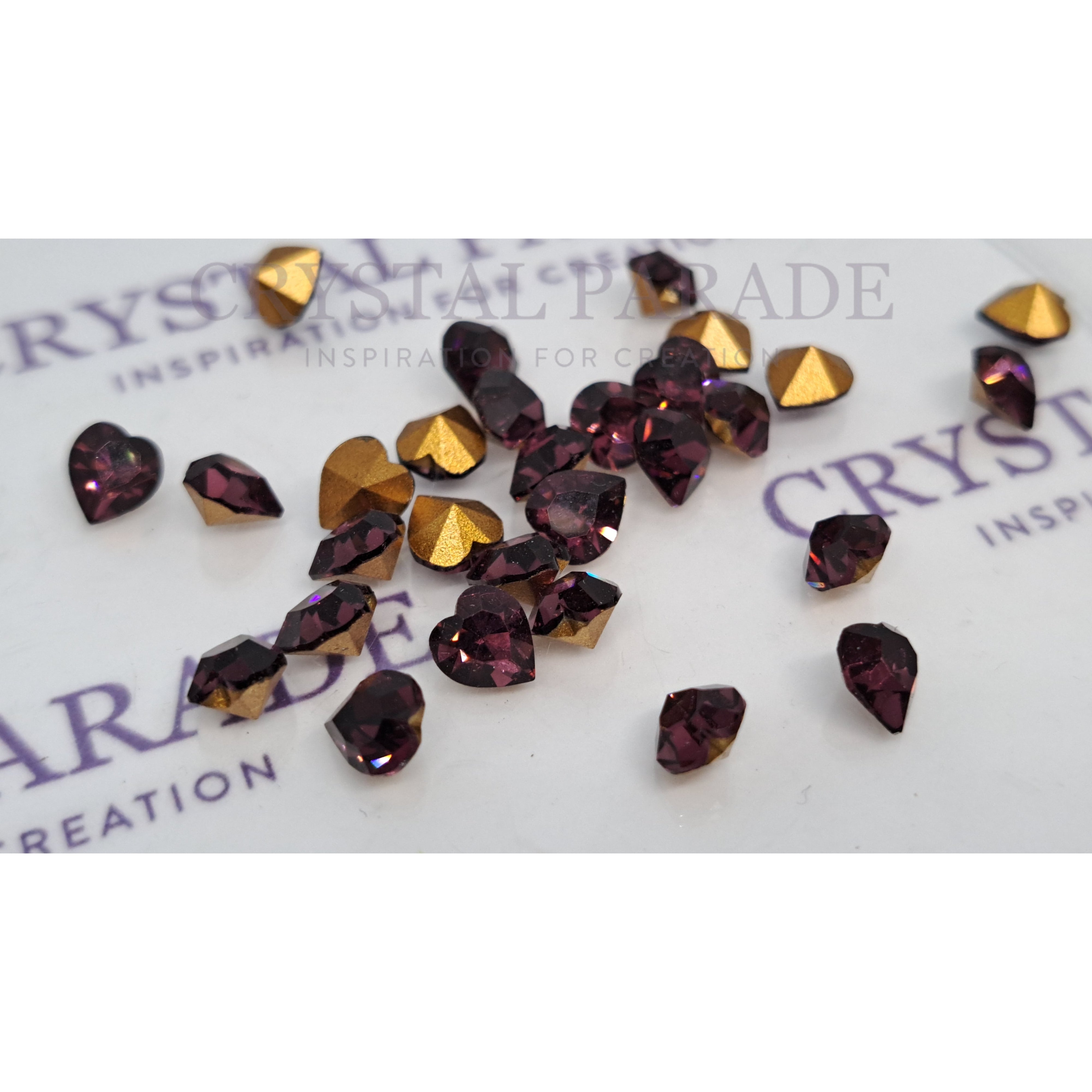 Swarovski 4800 Fancy Heart 5x5.5mm - Pack of 6 Amethyst