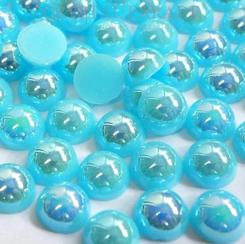 Limited Edition - Zodiac Flatback Pearls - Aquamarine AB (P50)