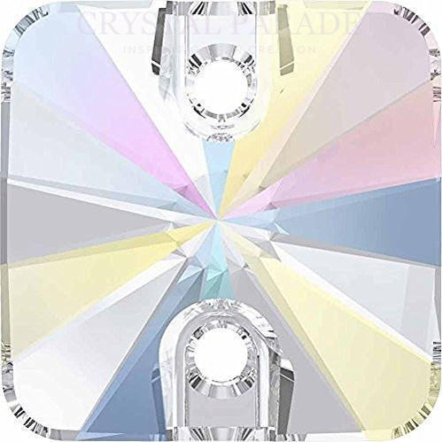 Zodiac Crystal Rivoli Square Sew on Stone - AB
