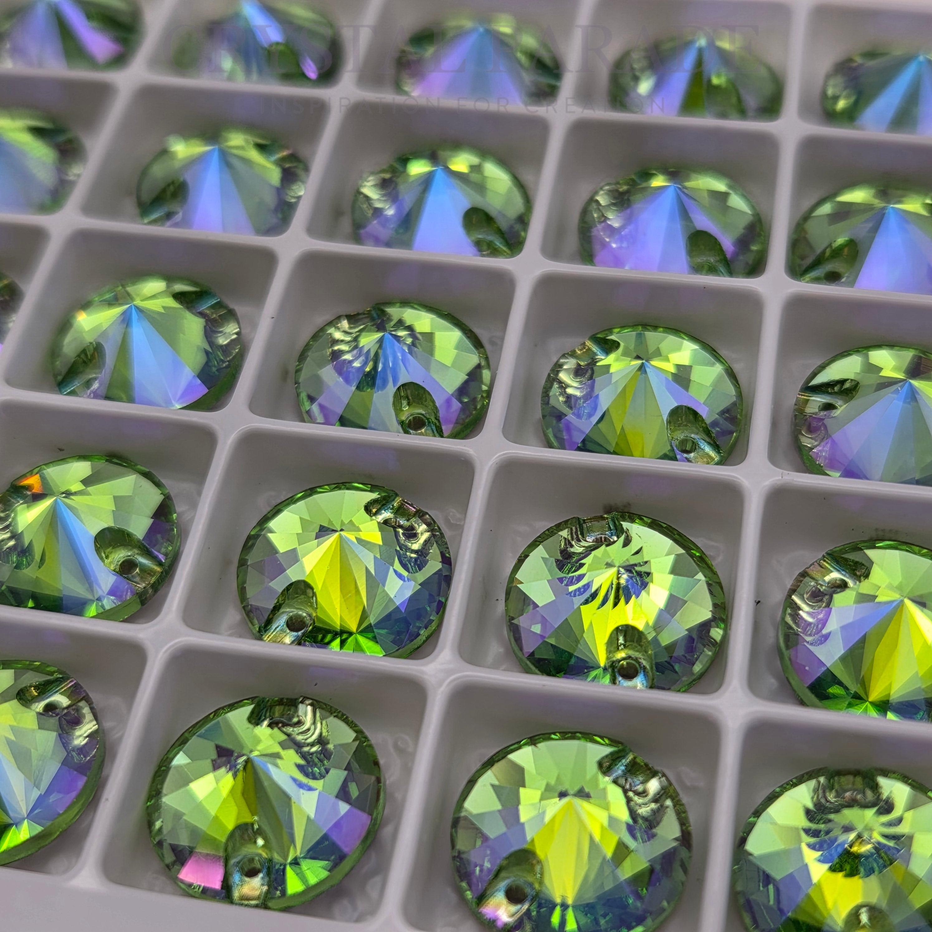 Zodiac Rivoli Sew on Stone - Peridot Shimmer