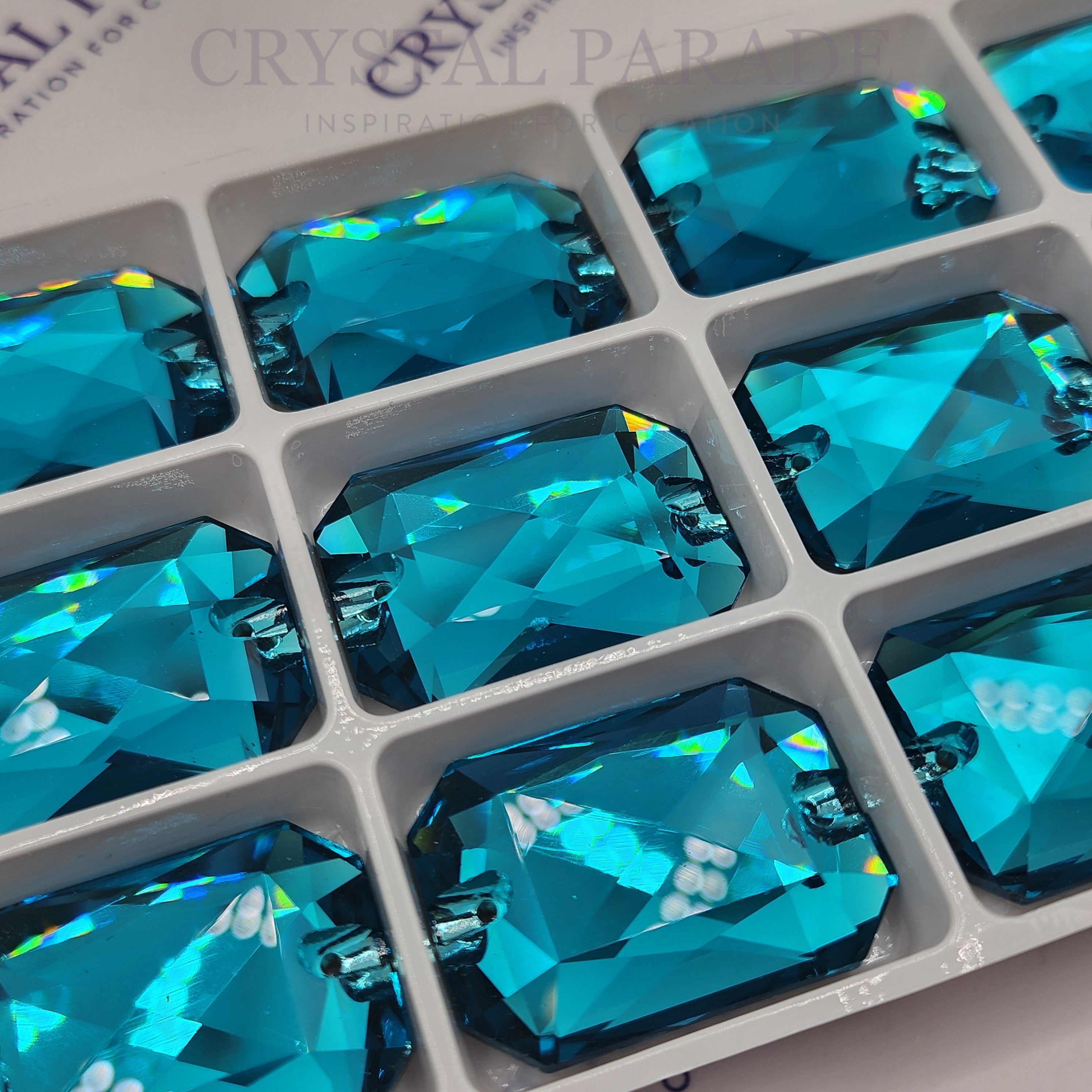 Zodiac Sew on Stone Emerald Cut - Aquamarine