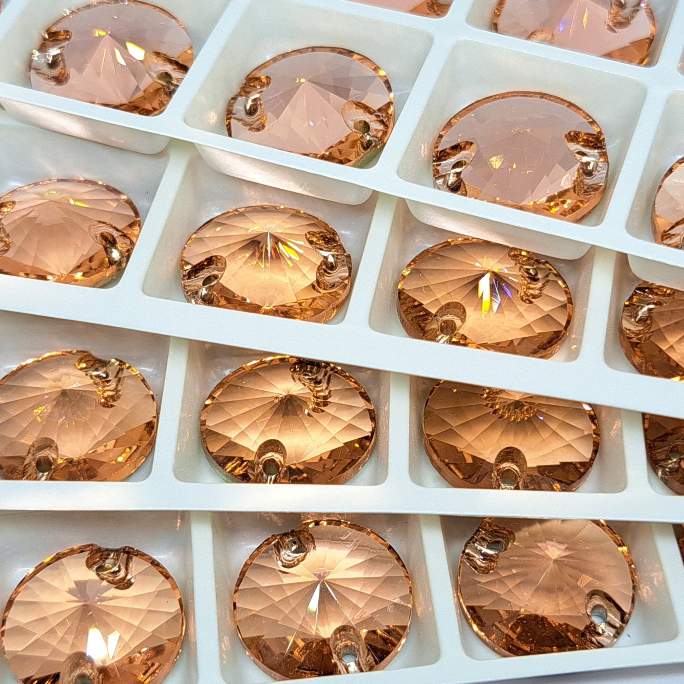 Limited Edition - Zodiac Rivoli Sew on Stone - Light Peach