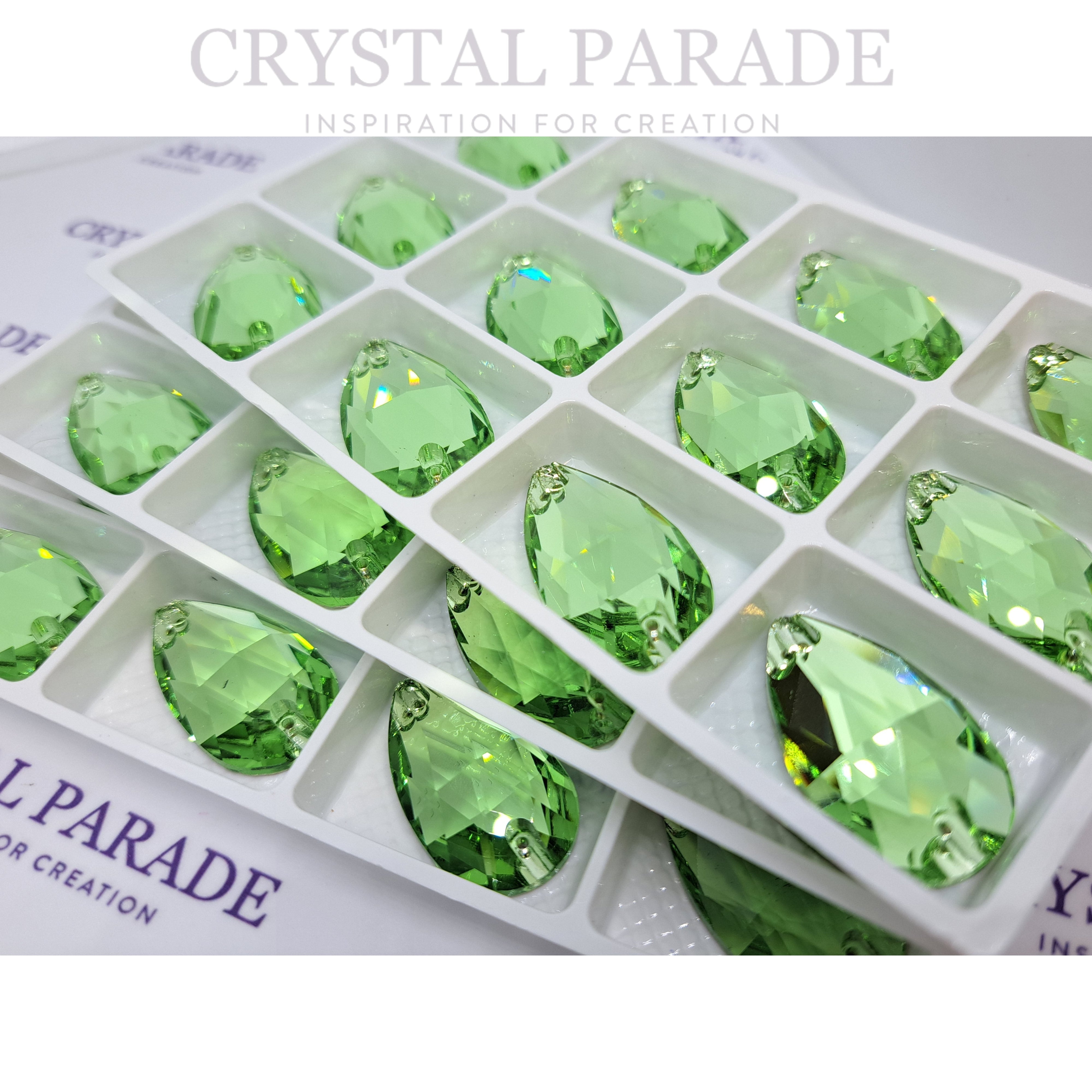 Zodiac Crystal Peardrop Sew on Stone - Peridot