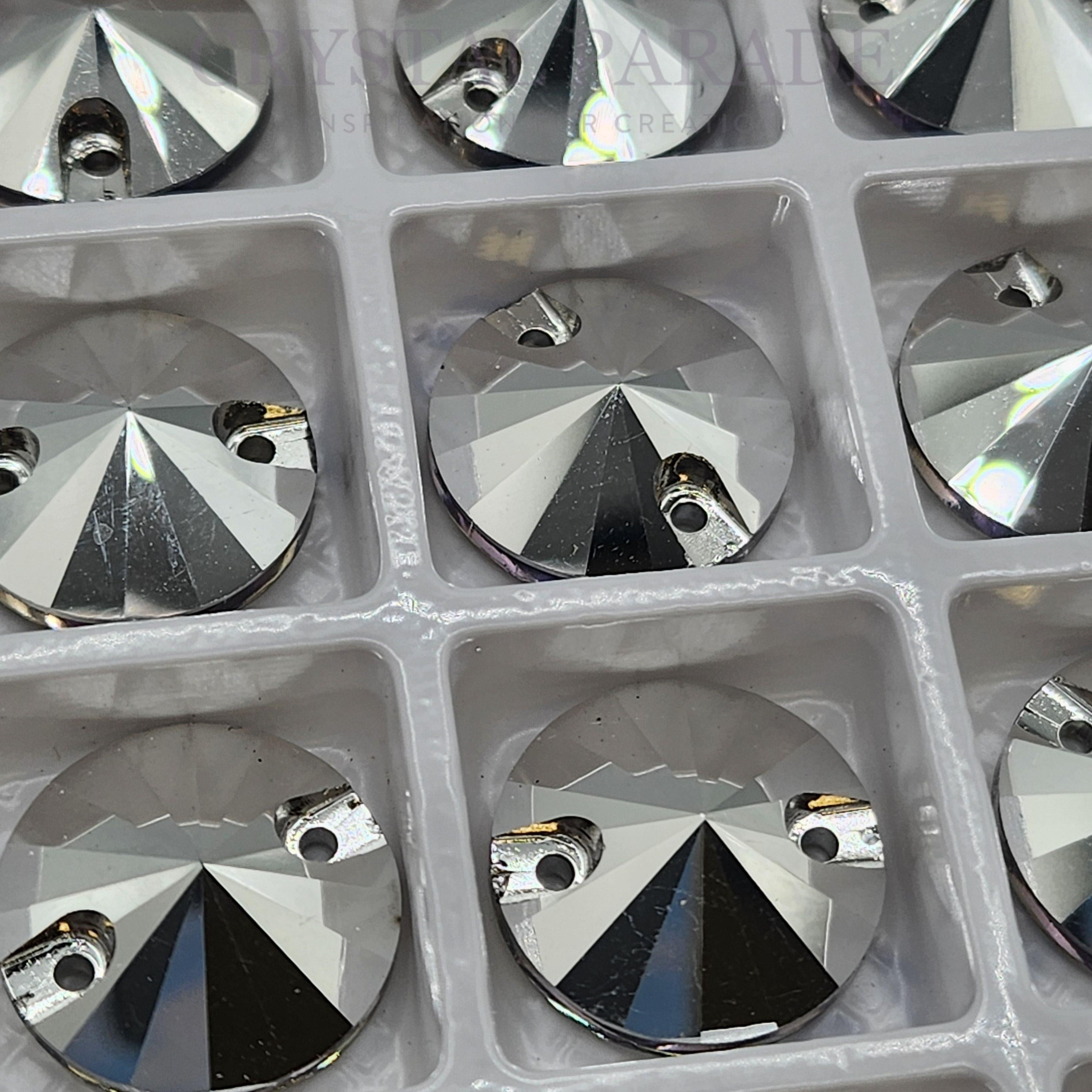 Zodiac Rivoli Sew on Stone - Mine Silver