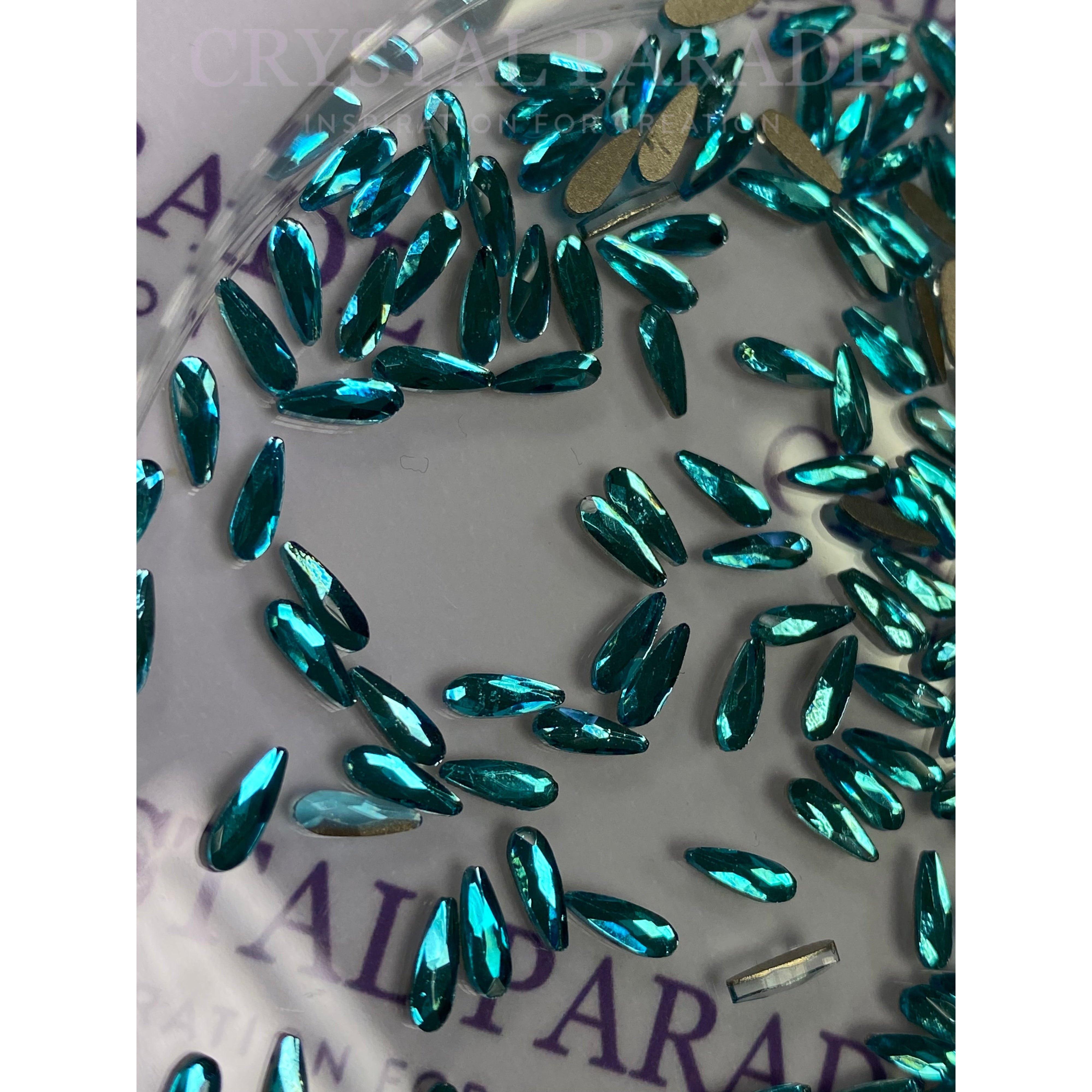 Zodiac Slim Raindrop Shape 6mm Aquamarine - Pack of 20