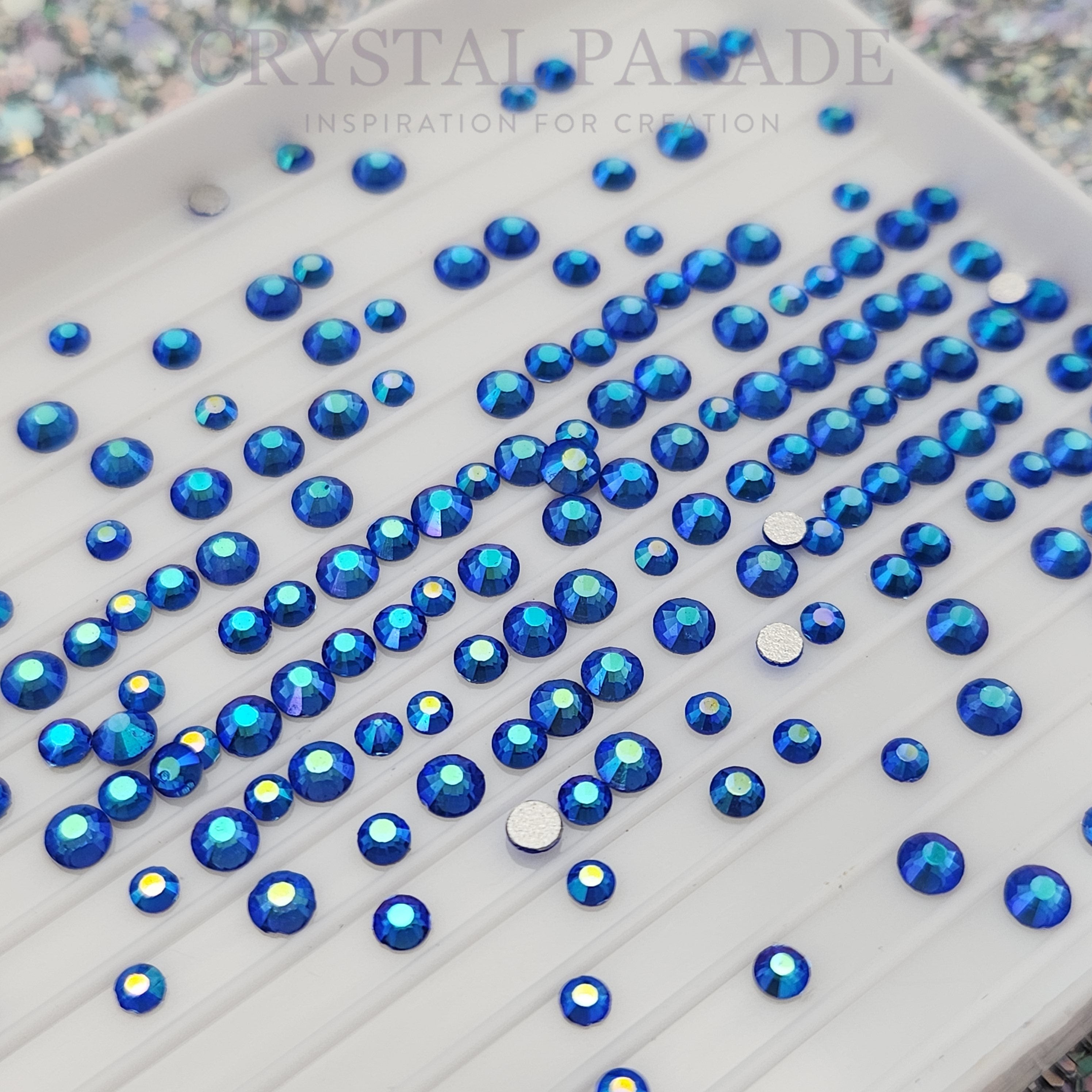 Zodiac Crystals Mixed Sizes Pack of 200 - Sapphire AB