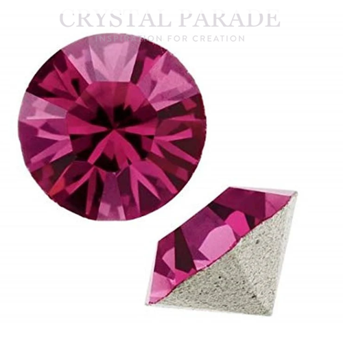 Swarovski 1012 Round Chaton Various Sizes - Fuchsia