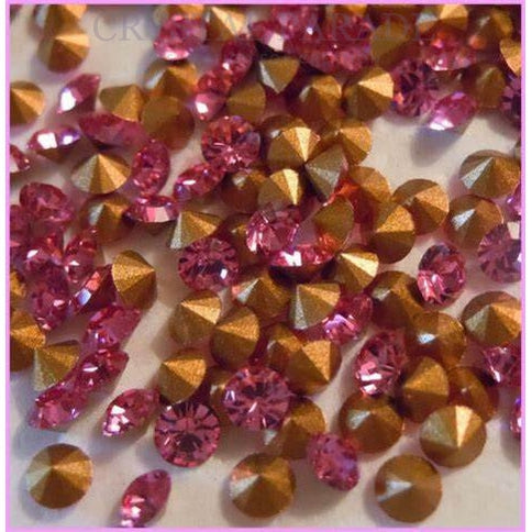 Swarovski 1012 Round Chaton Various Sizes - Rose