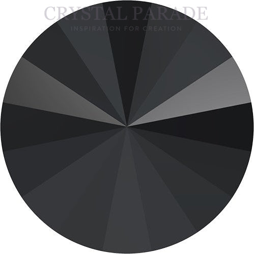 Swarovski 1122 Fancy Rivoli 14mm Jet Unfoiled - 6 Pieces