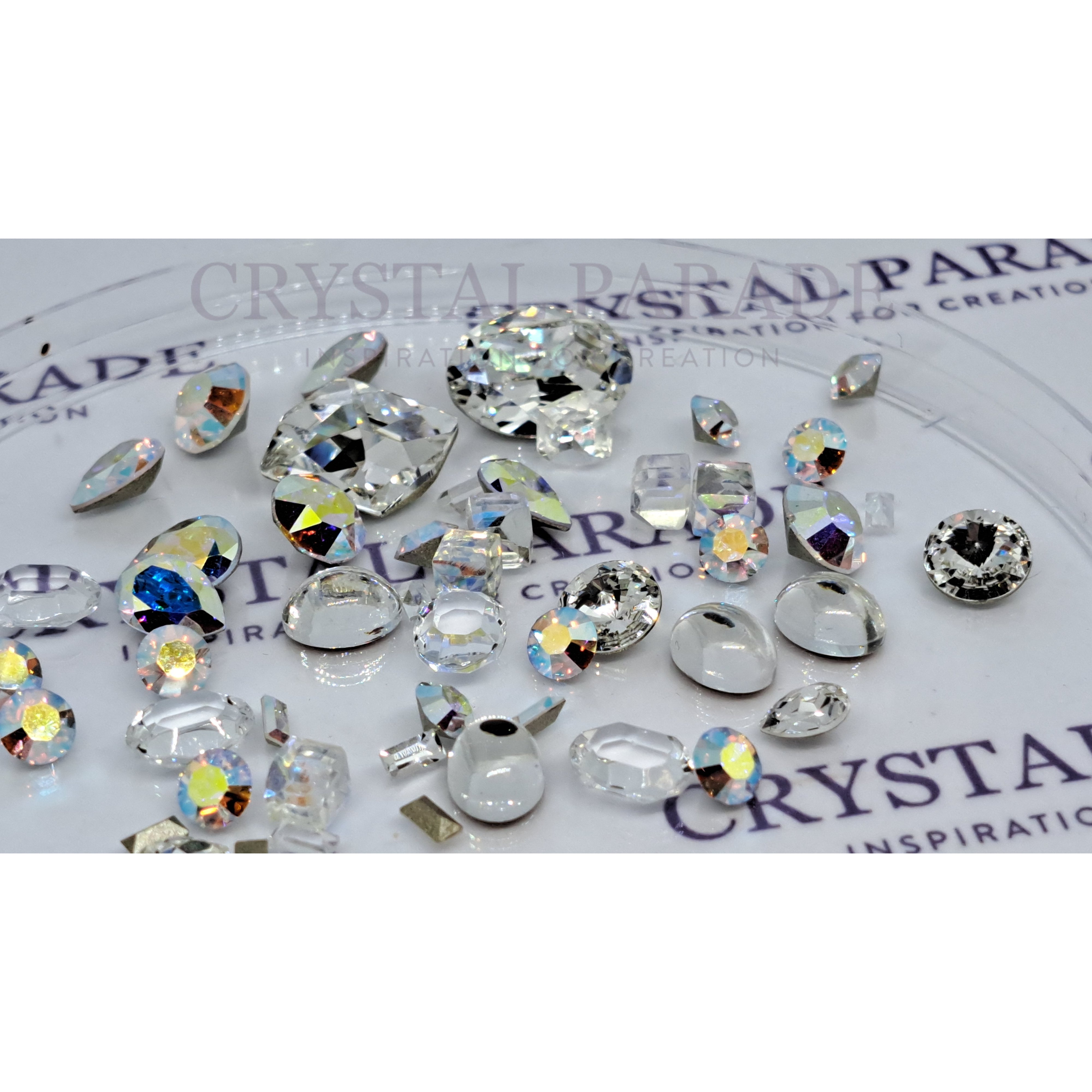 Swarovski and Preciosa 3D Crystal Mix Pack of 50 - Ice Ice Baby