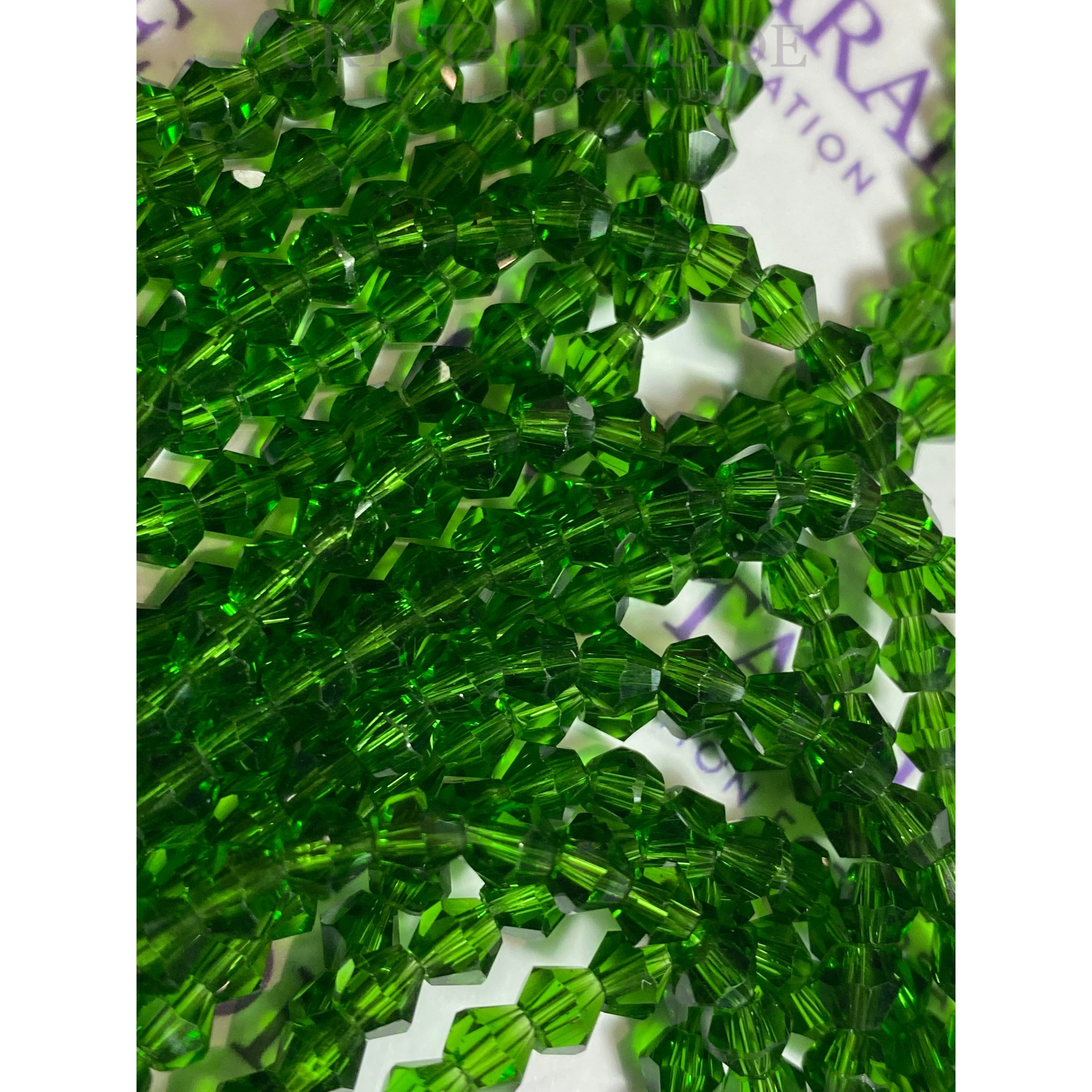 Zodiac Bicone Beads - Emerald Green