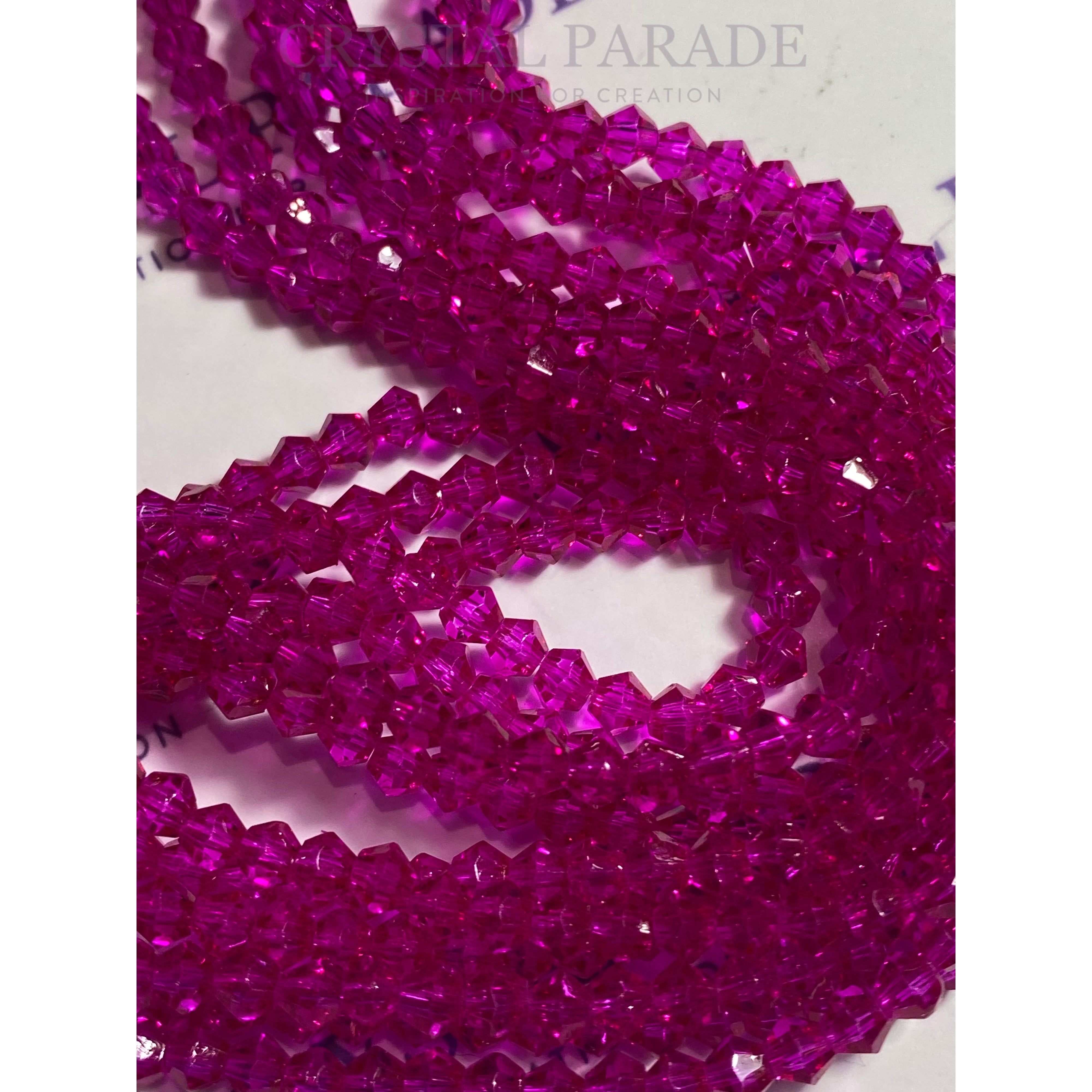 Zodiac Bicone Beads - Fuchsia