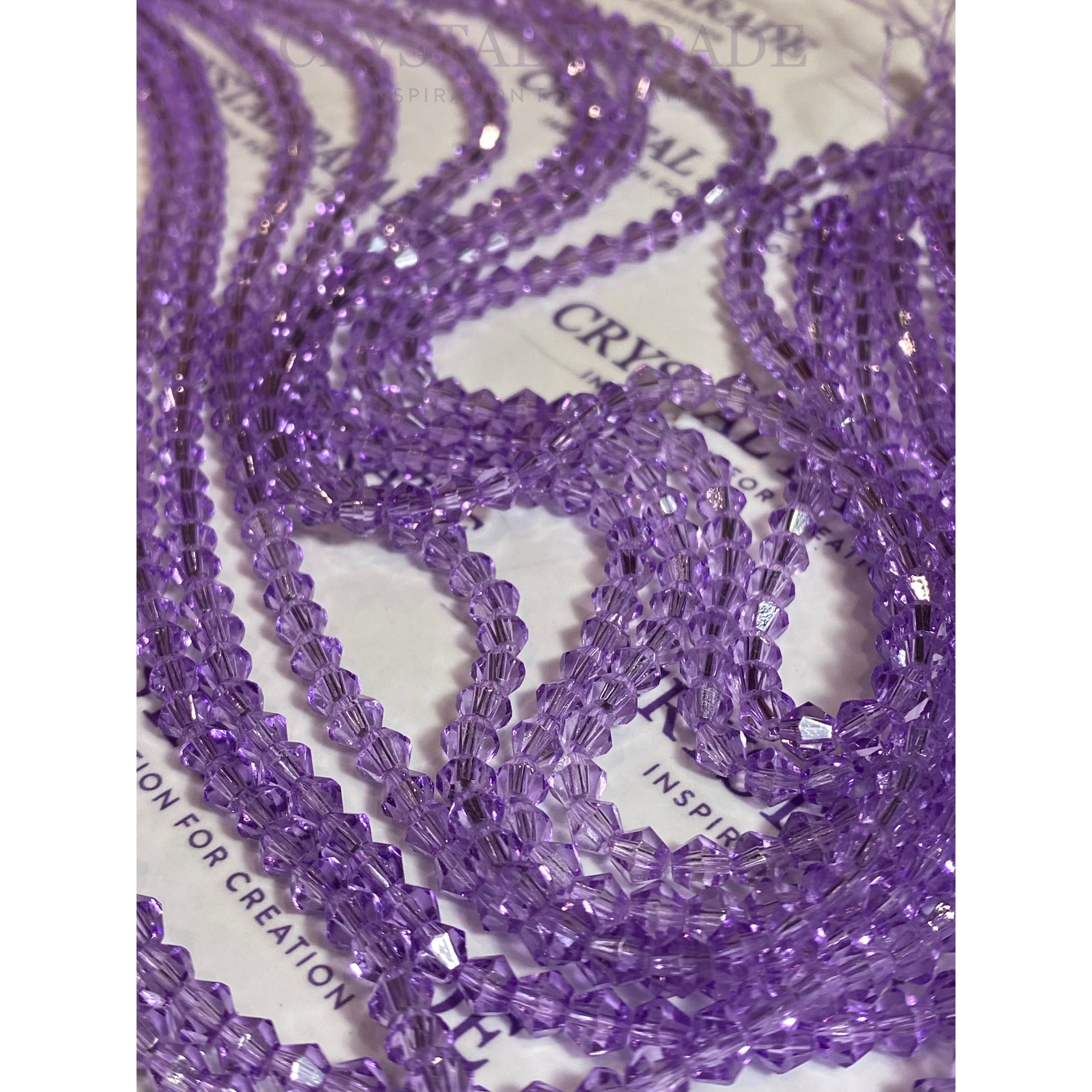 Zodiac Bicone Beads  - Light Purple