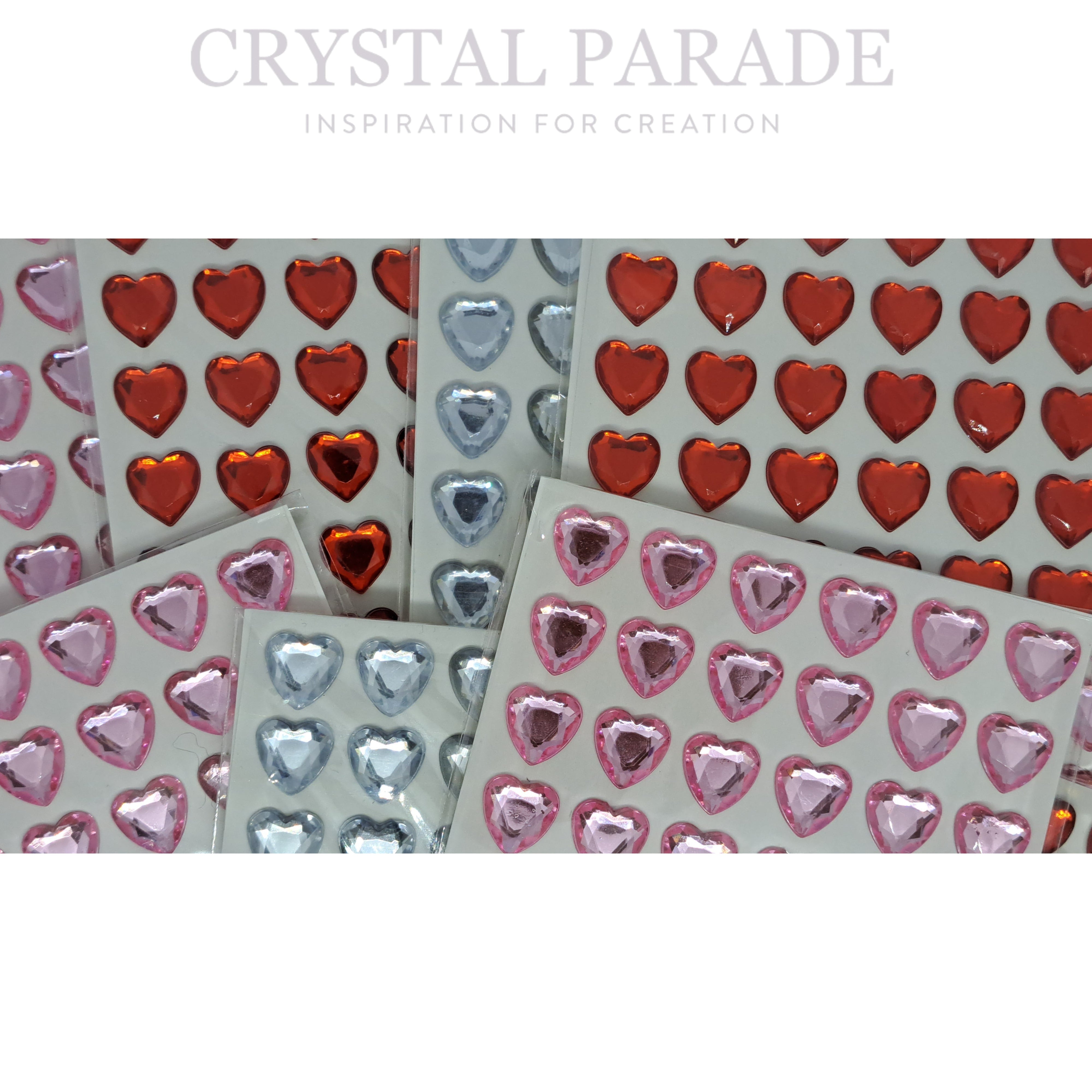 Self Adhesive 10mm Hearts - Pack of 36