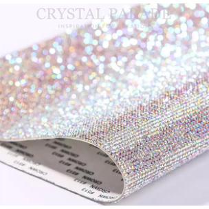 Self Adhesive Rhinestone Sheet SS8 (2.7mm) AB Crystal - 24cm x 39cm