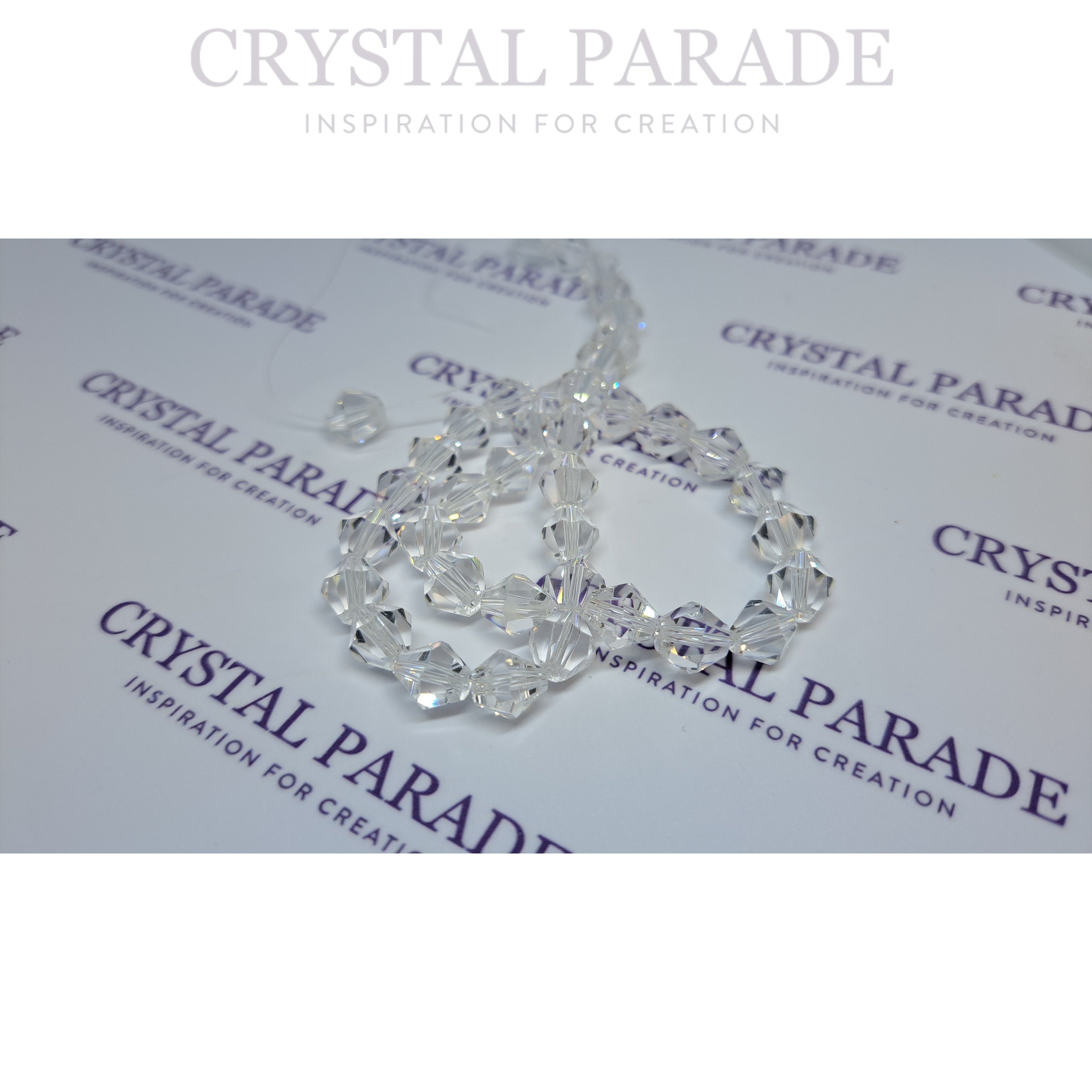 Zodiac Bicone Beads  - Clear