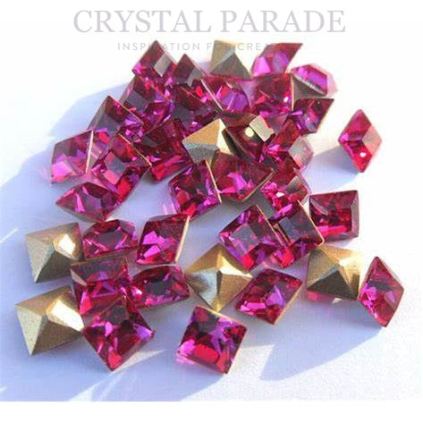 Swarovski 4428 xilion-Fancy Square 4mm - Pack of 24 Fuchsia