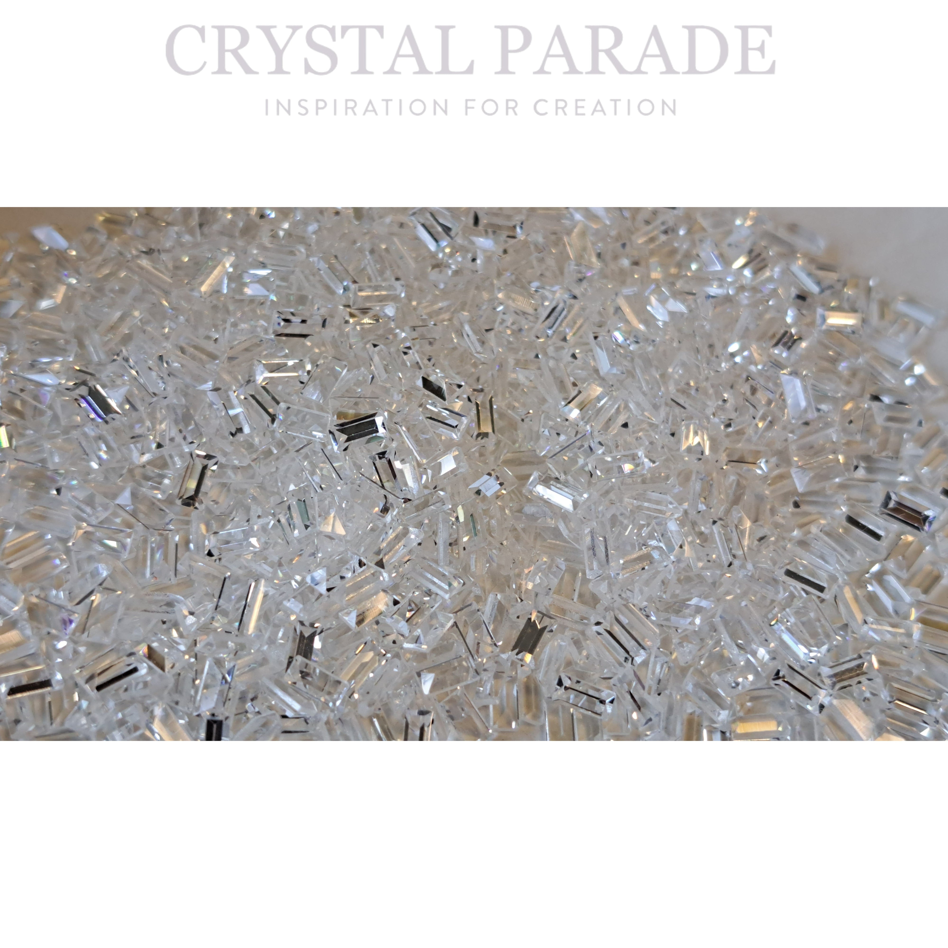 Swarovski 4501 Fancy Baguette 4x2mm - Pack of 24 Clear Unfoiled