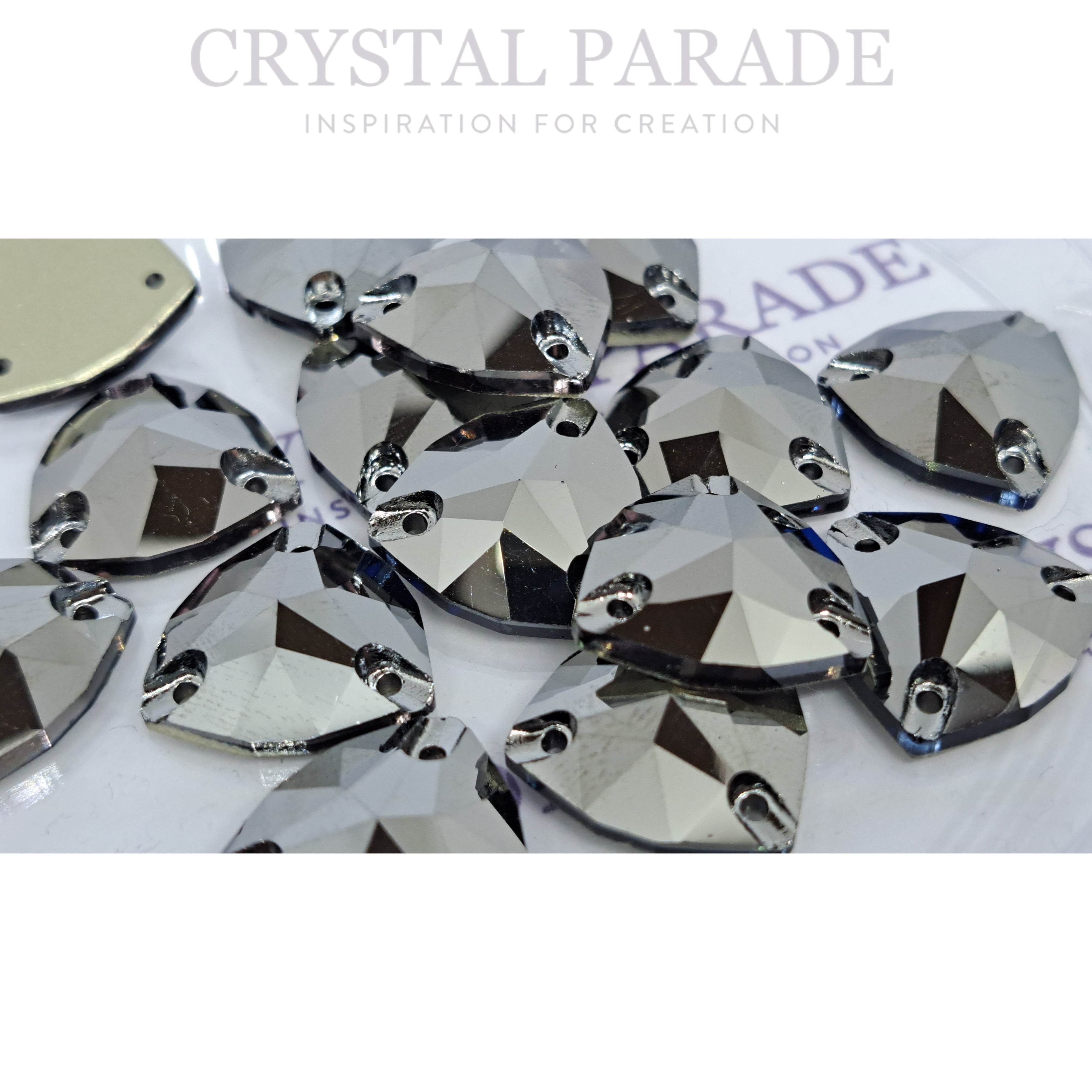 Zodiac Sew on Stone Trilliant - Jet Metallic