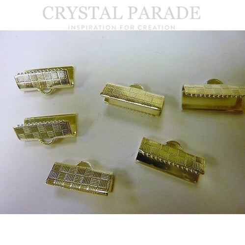 15mm & 7mm Ribbon Clamps Silver Plated Ribbon Crimp Ends Or Silver Choker Clamp Ribbon Ends pack of 50