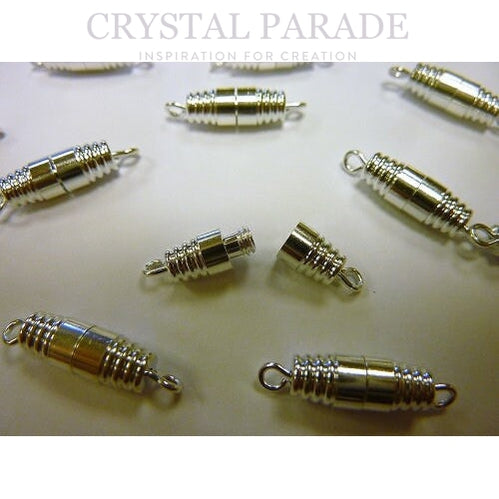 Silver plated screw barrel clasp 16mm and 20mm