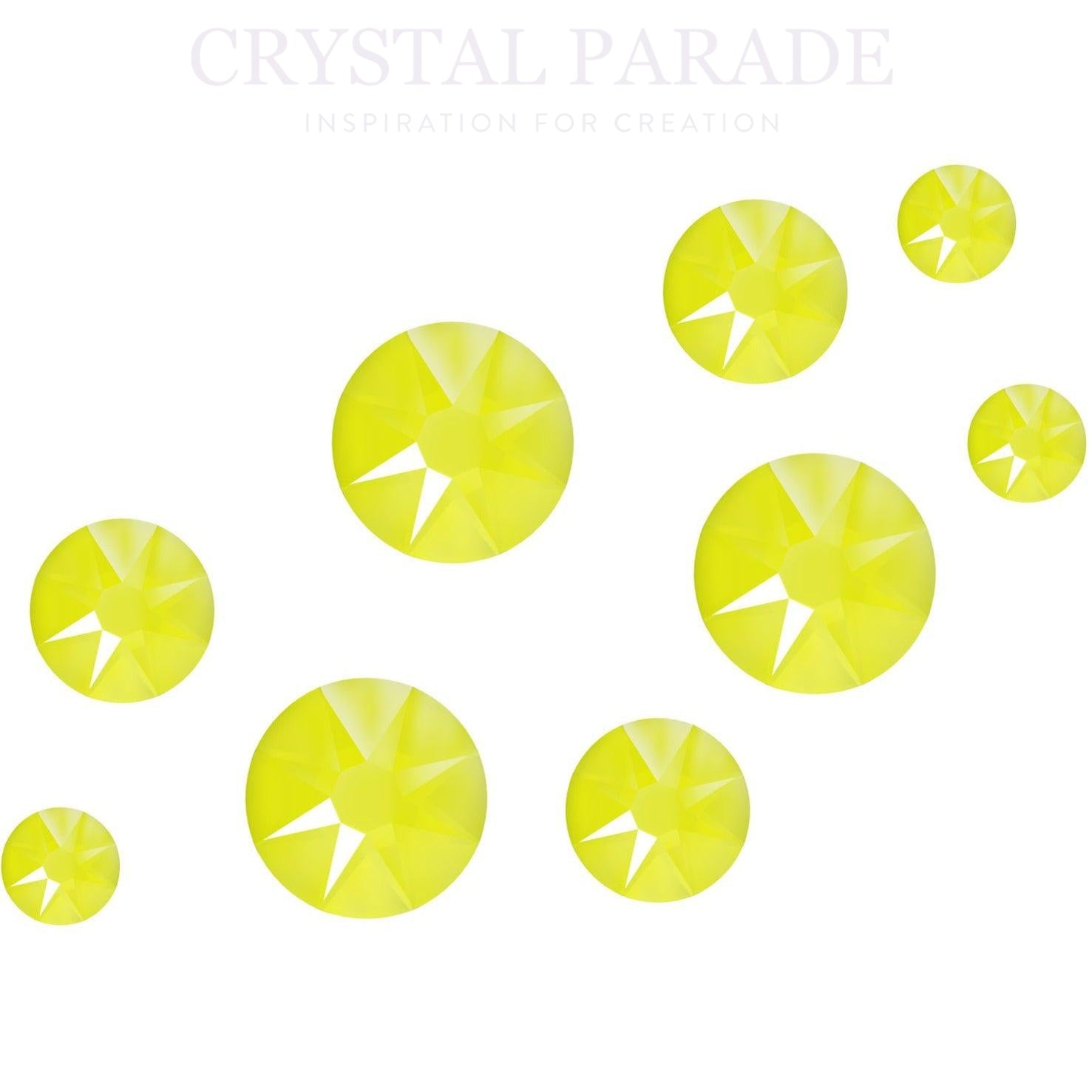 Limited Edition - Zodiac Crystal Neon Yellow Mixed Sizes - Pack of 100