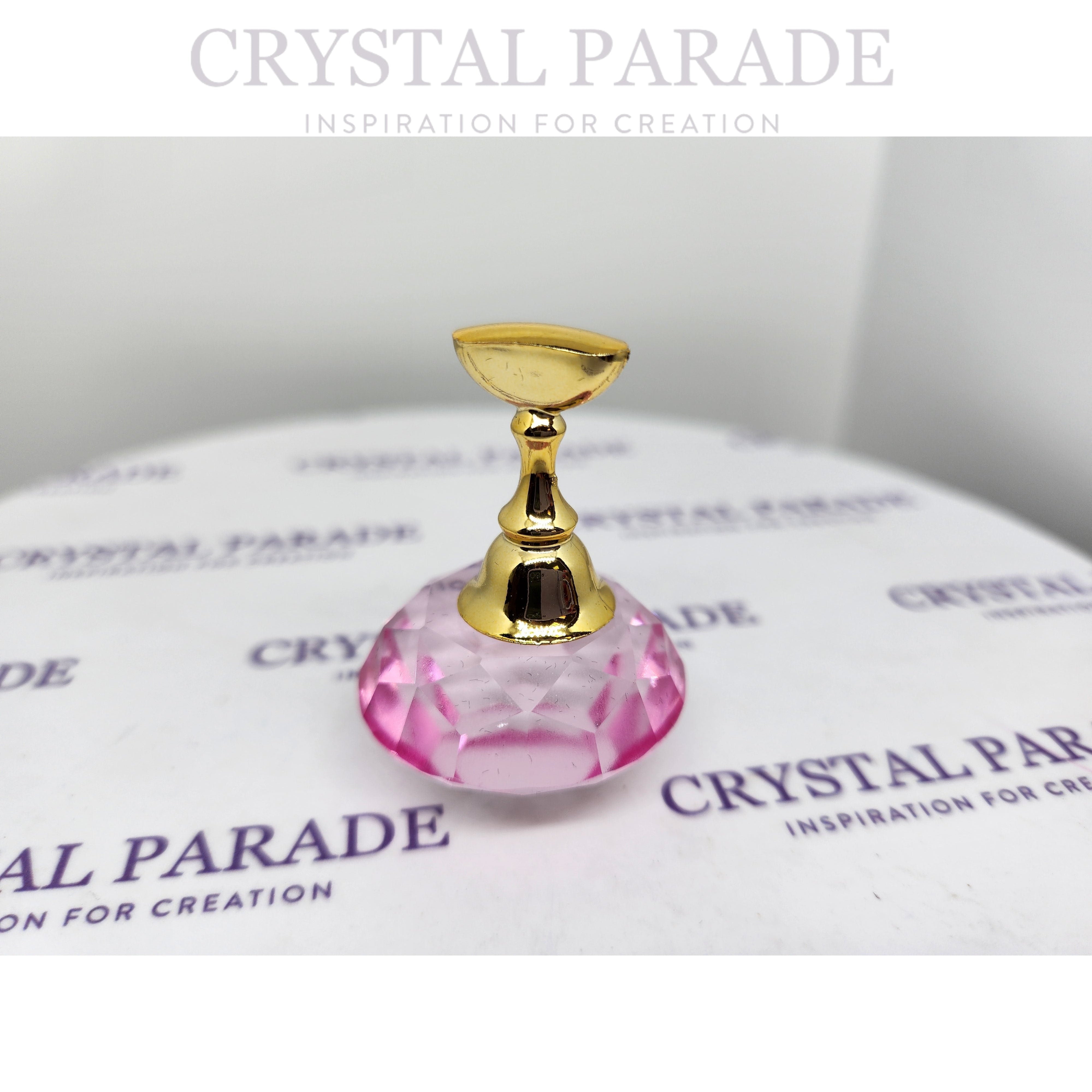 Magnetic Crystal Nail Tip Holder with 5 stands - Light Rose
