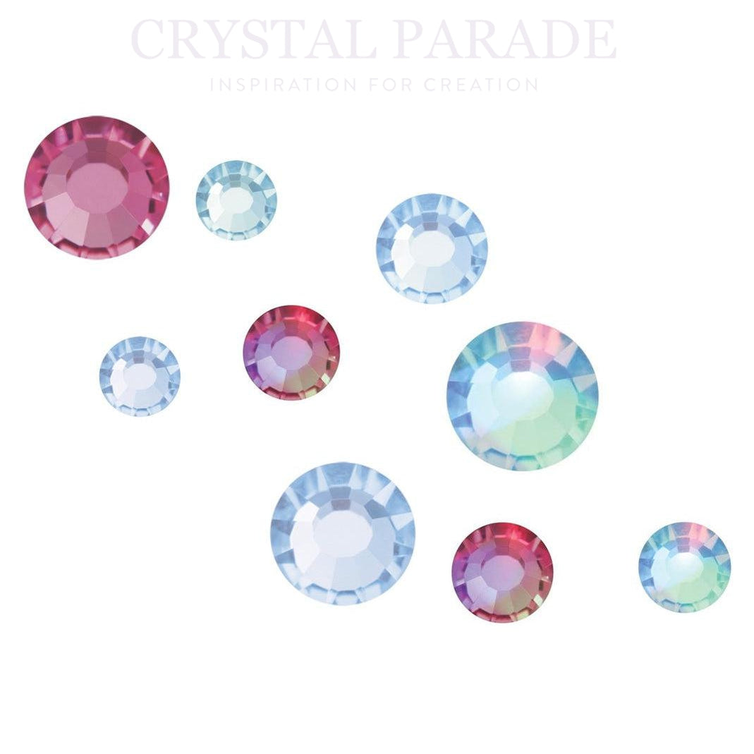 Preciosa SS16 (4mm) No Hot Fix Crystals - Pack of 100 Frozen Mix