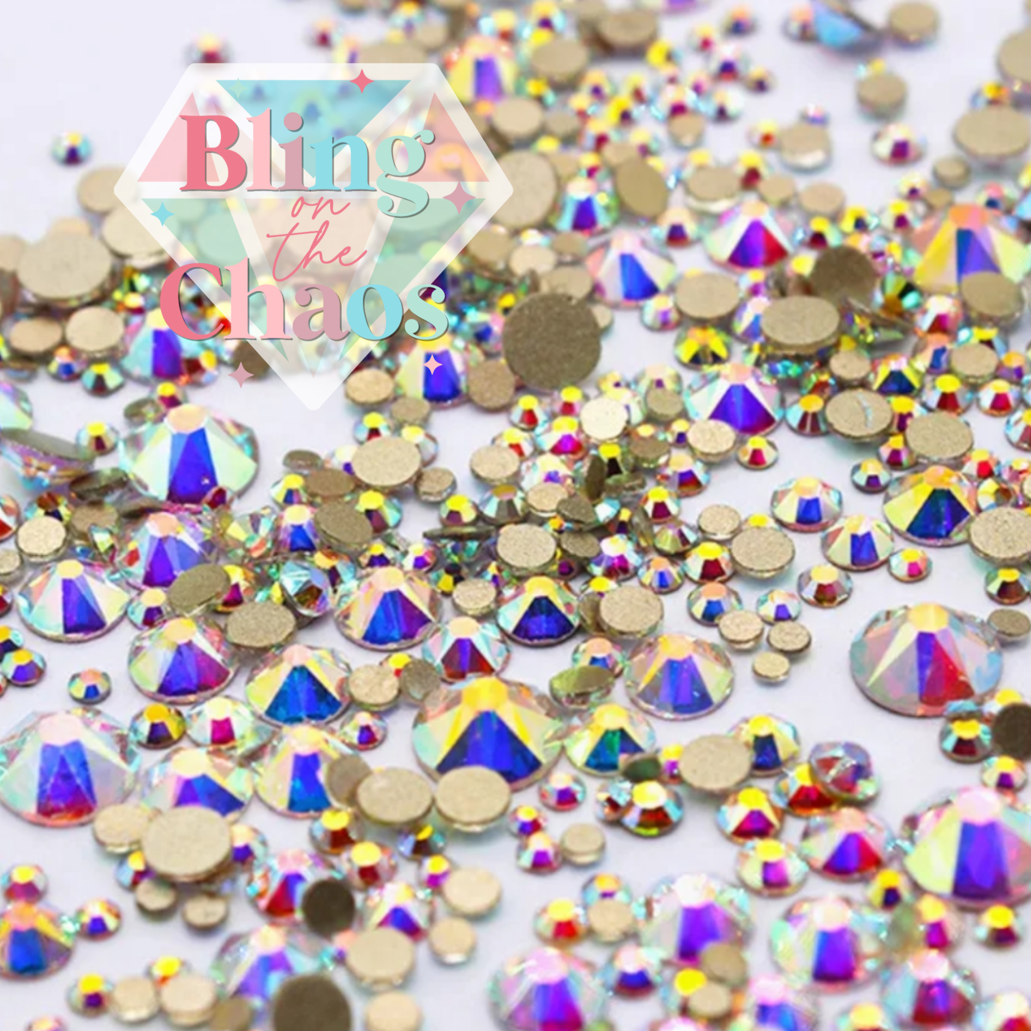 Crystal AB Gold Back Rhinestone