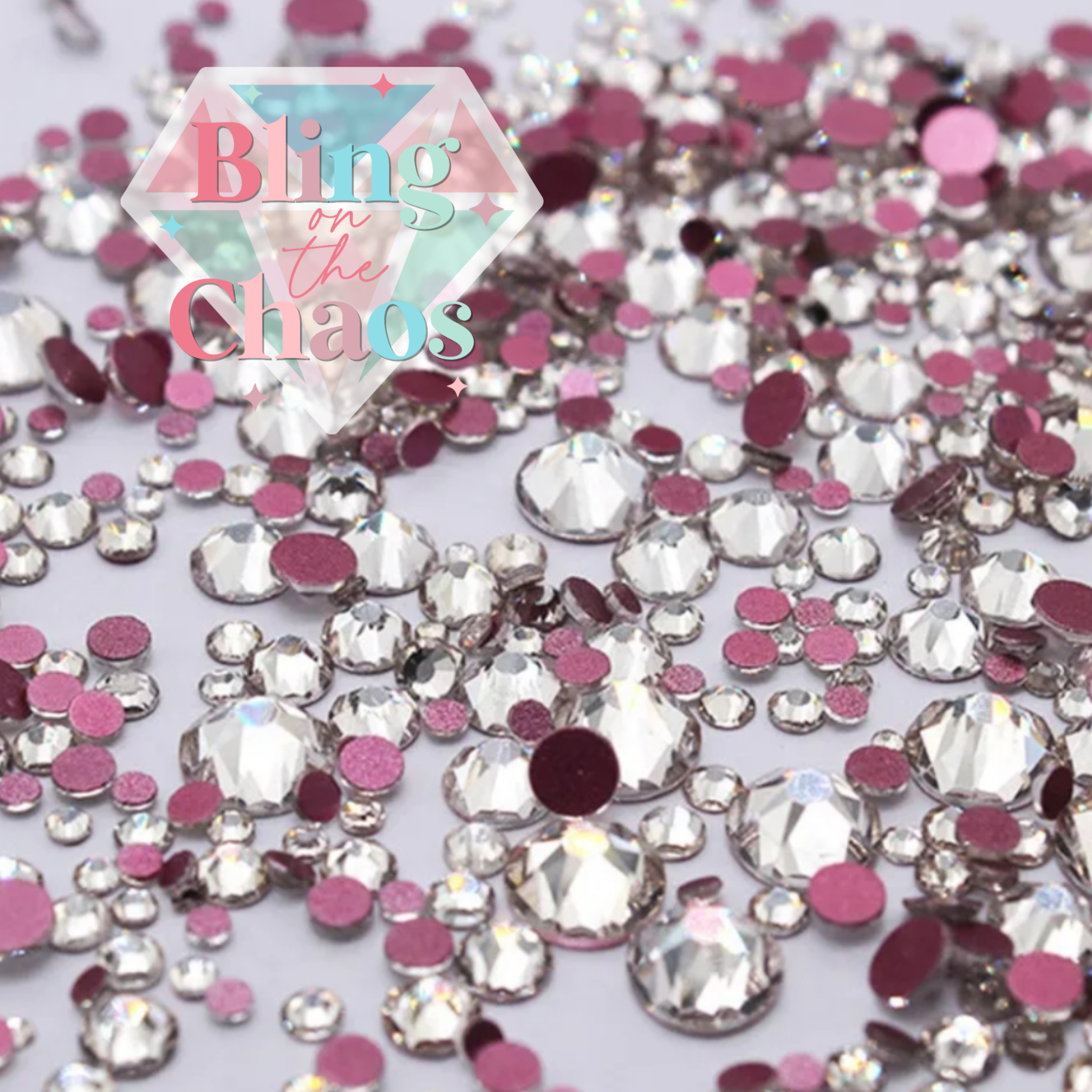 Crystal Pink Back Rhinestone