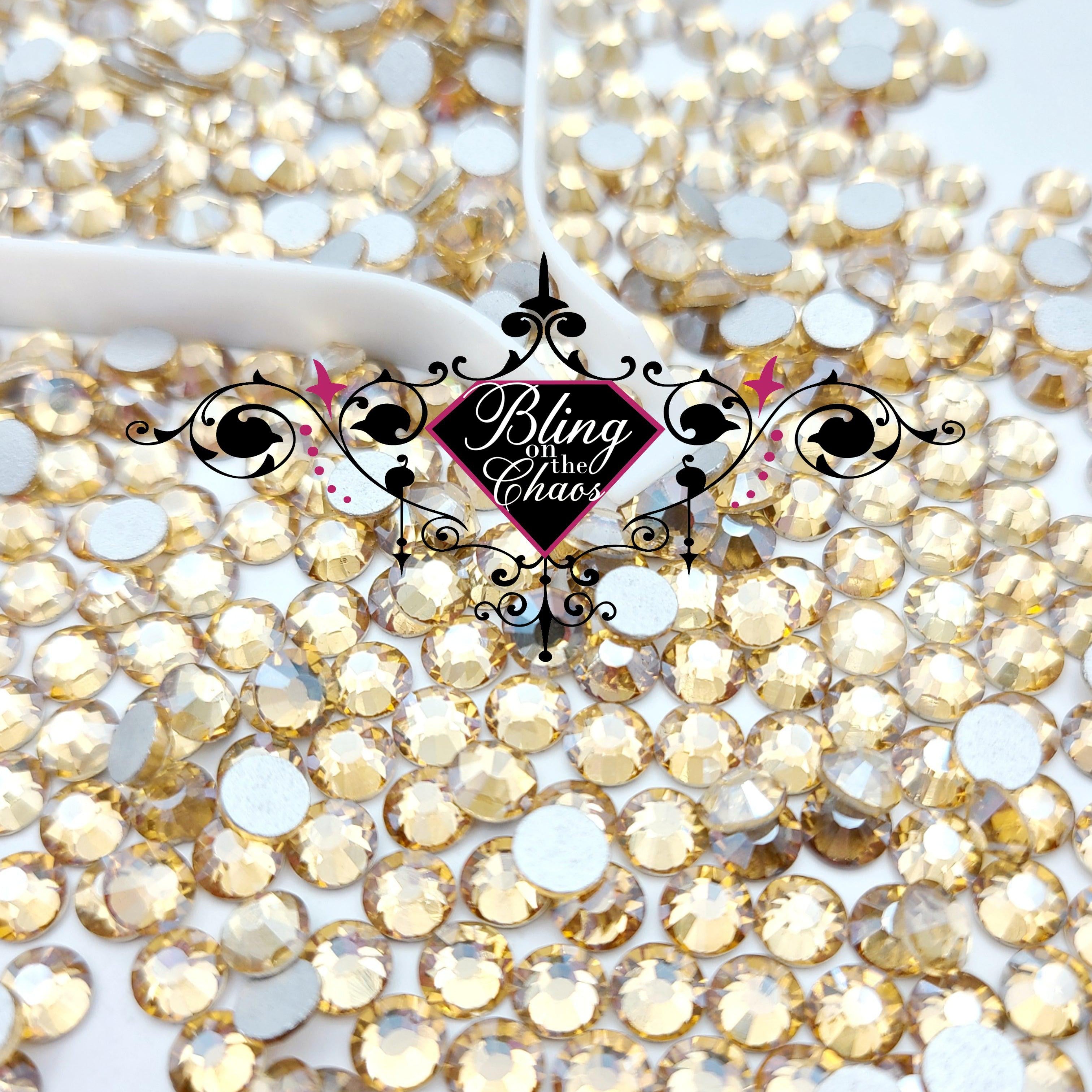 Golden Shadow Silver Back Rhinestone