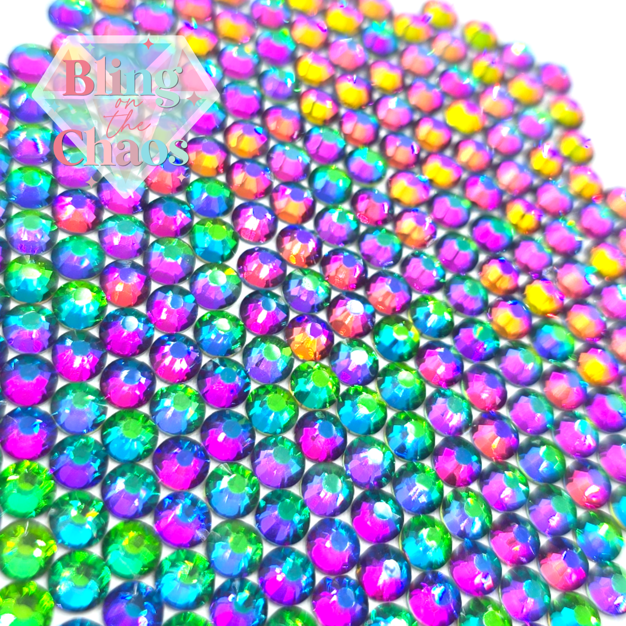 Green Flame Rhinestone