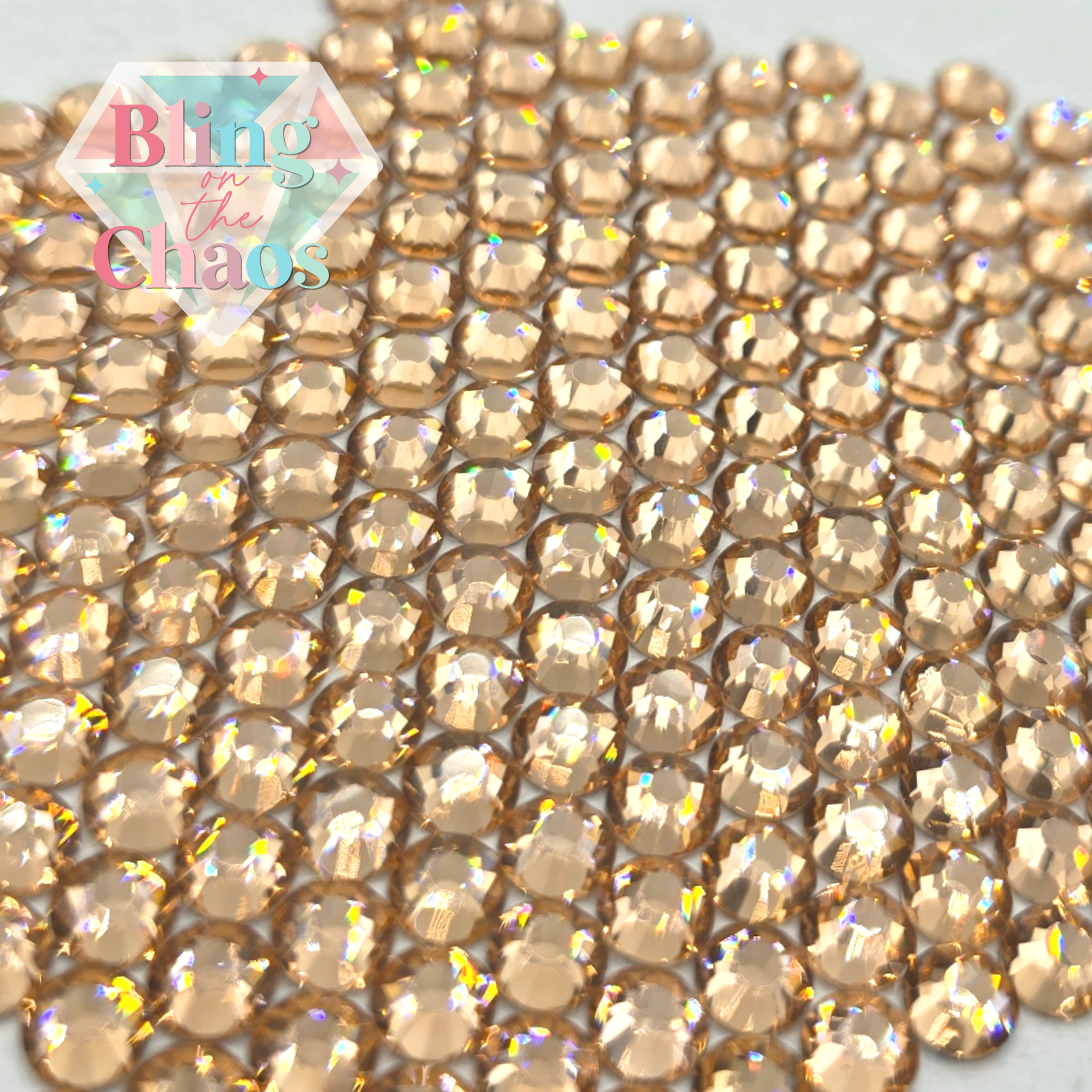 Light Peach/Champagne Rhinestone