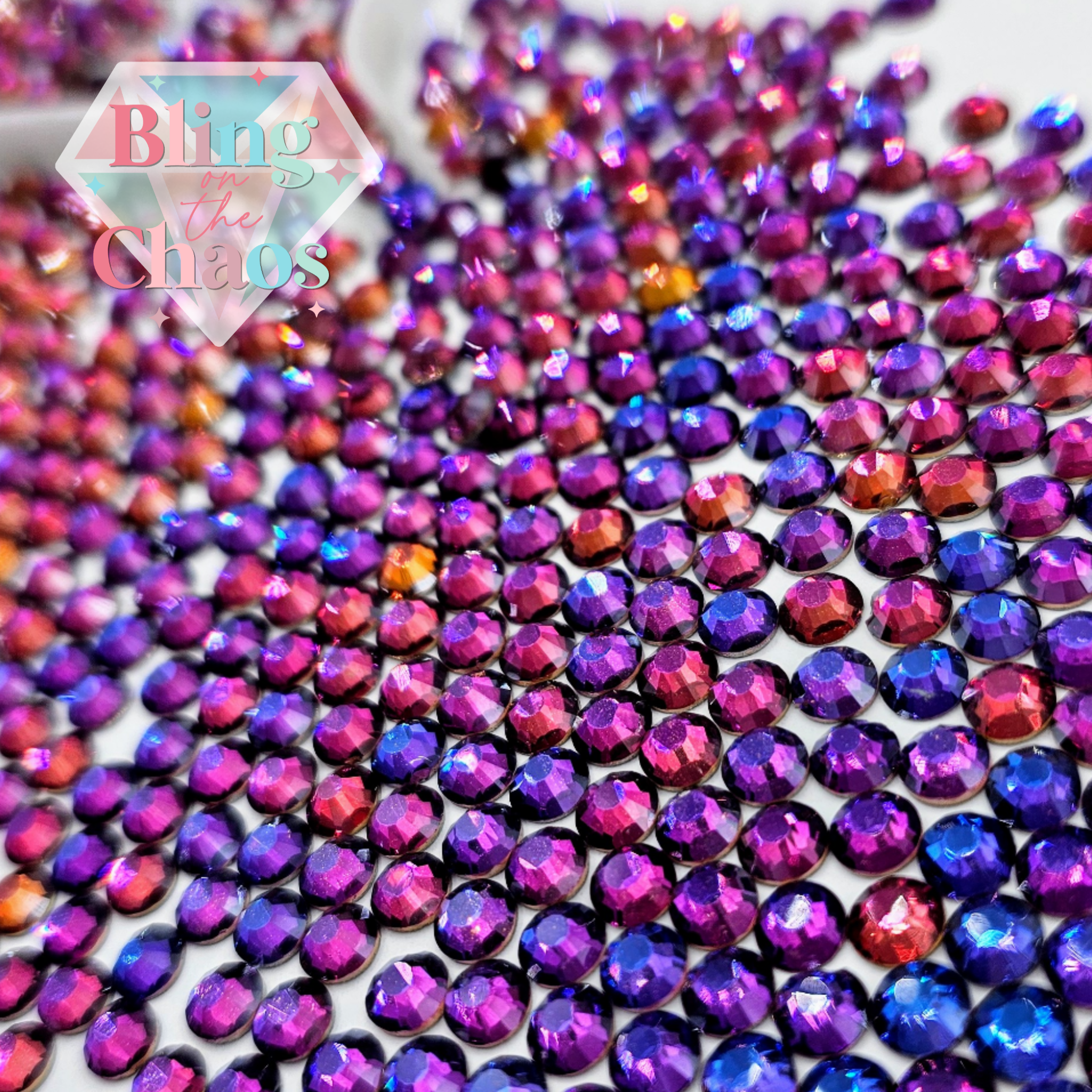 Purple Flame Rhinestone