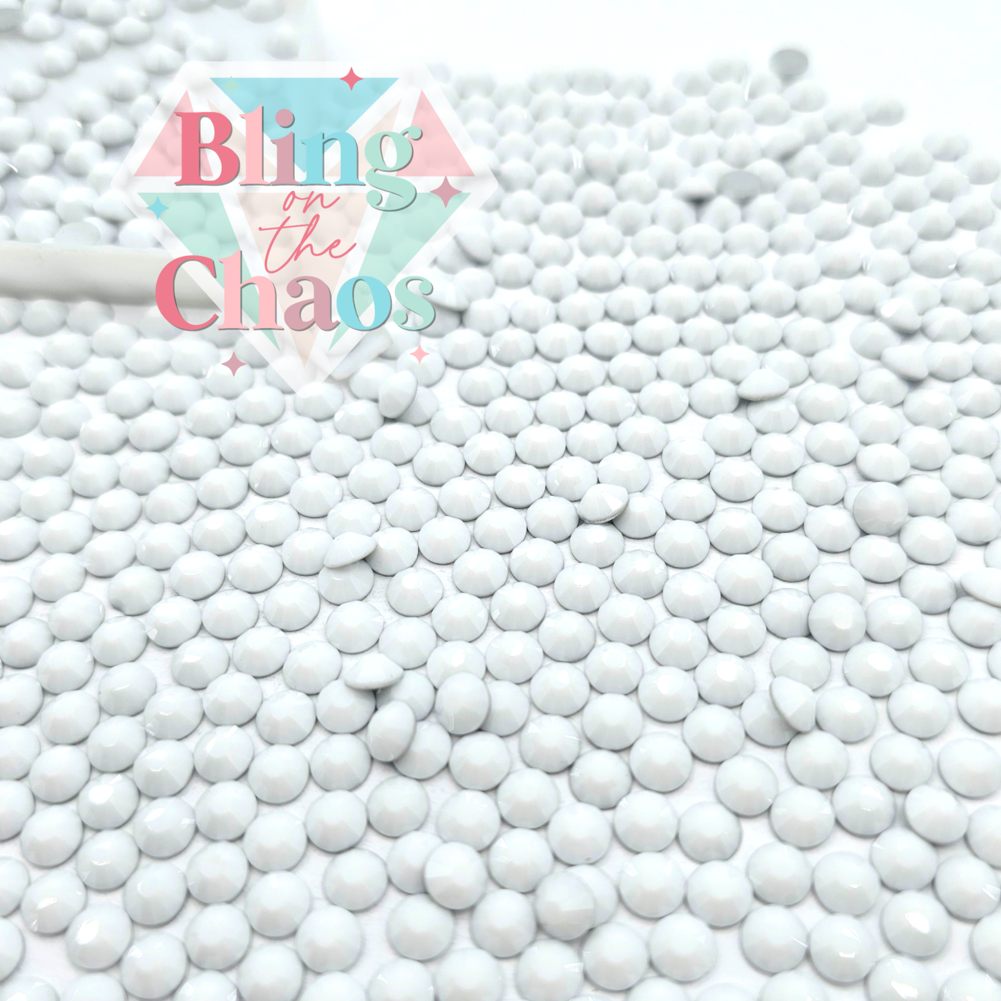 Solid White Rhinestone