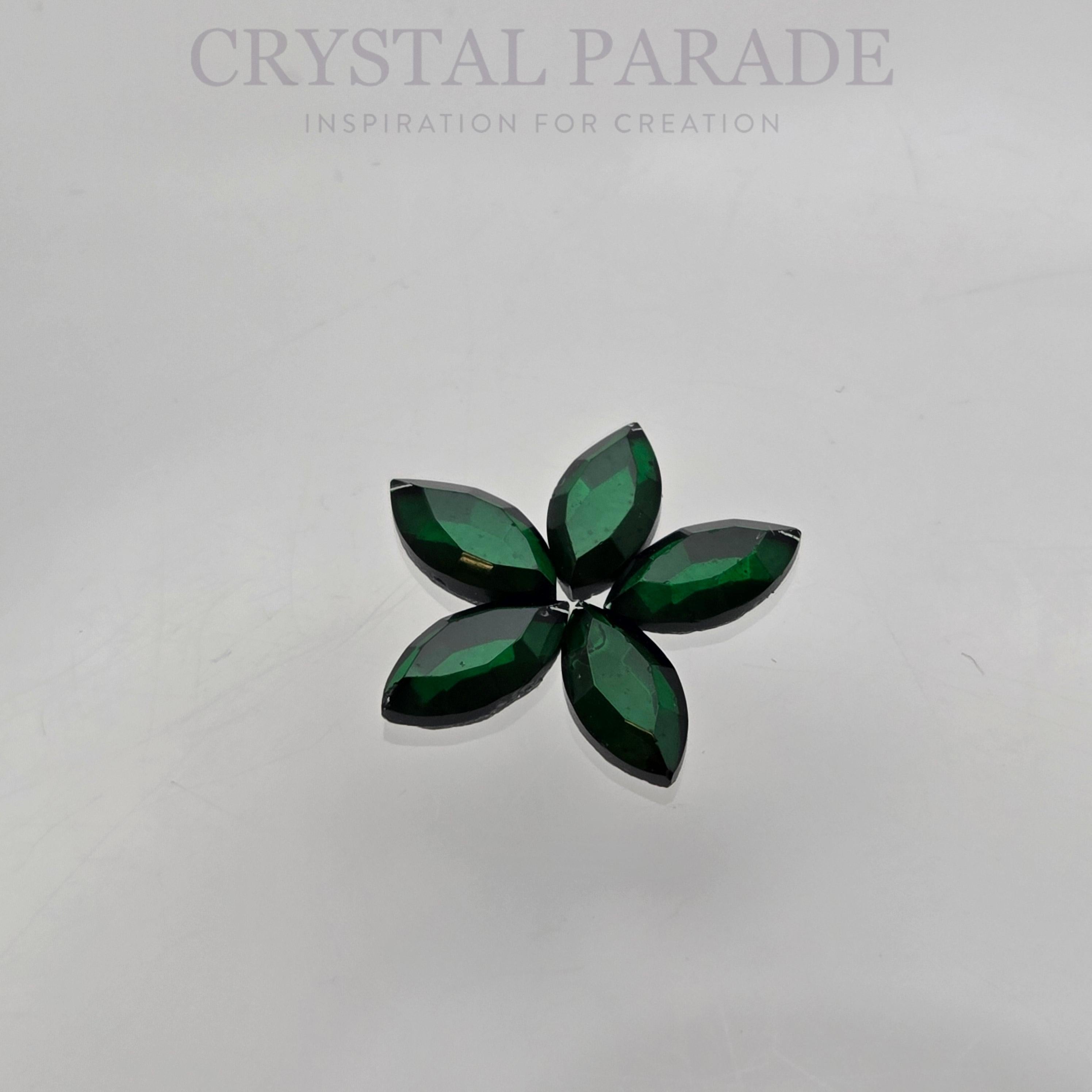 Zodiac Hotfix Navette Shape 4x8mm Emerald - Pack of 20