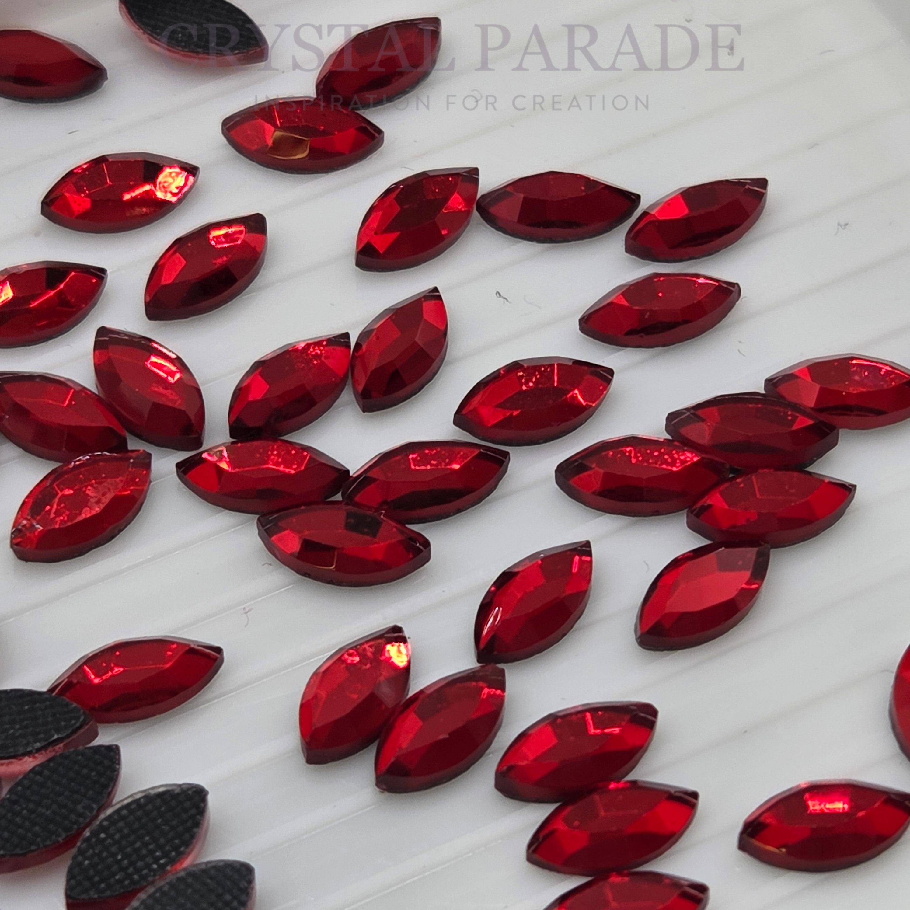 Zodiac Hotfix Navette Shape 4x8mm Light Siam - Pack of 20